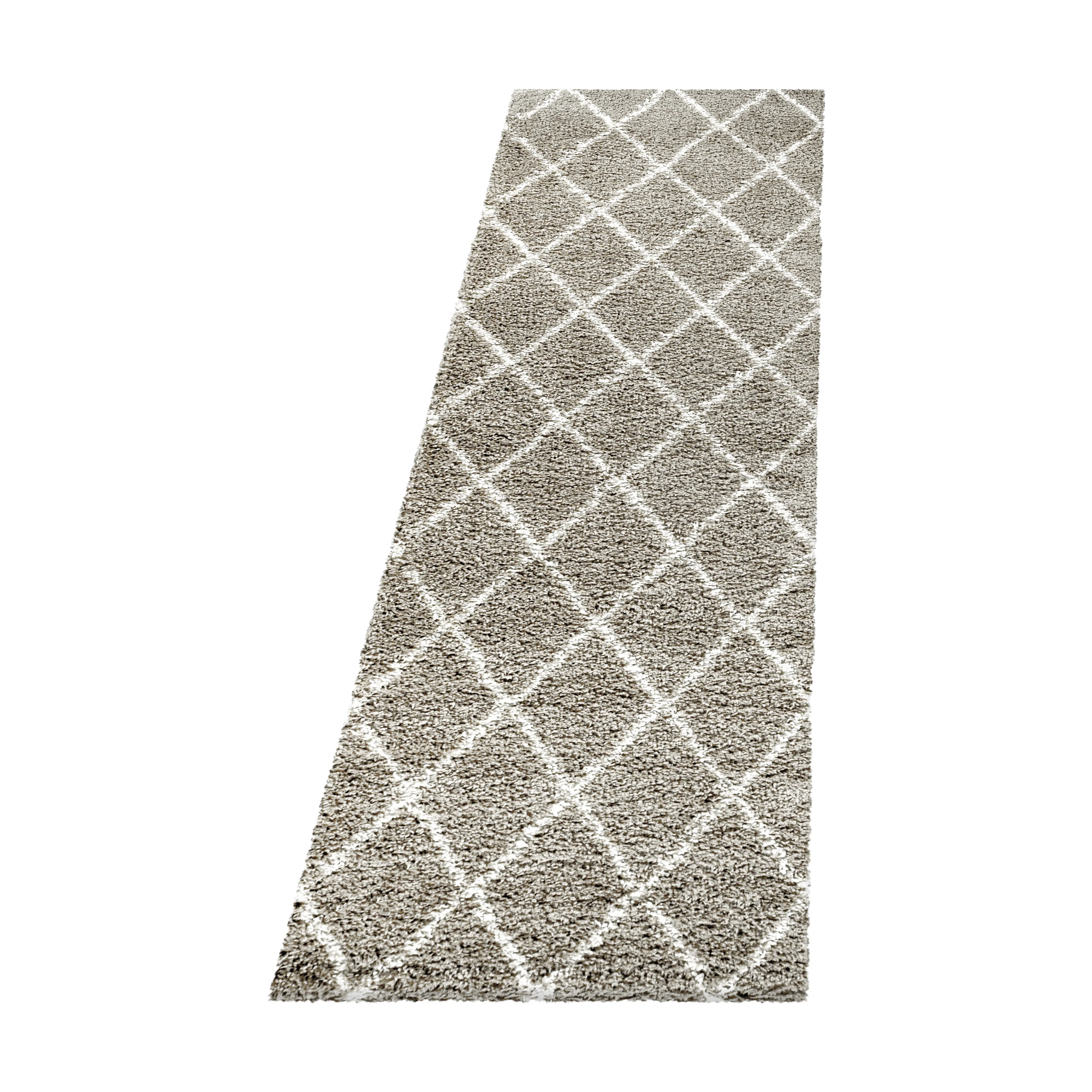Hochflorteppiche, Geometrisch Design, Farbe Beige, Teppich für Wohnzimmer, Rücken aus Jute - Image 7