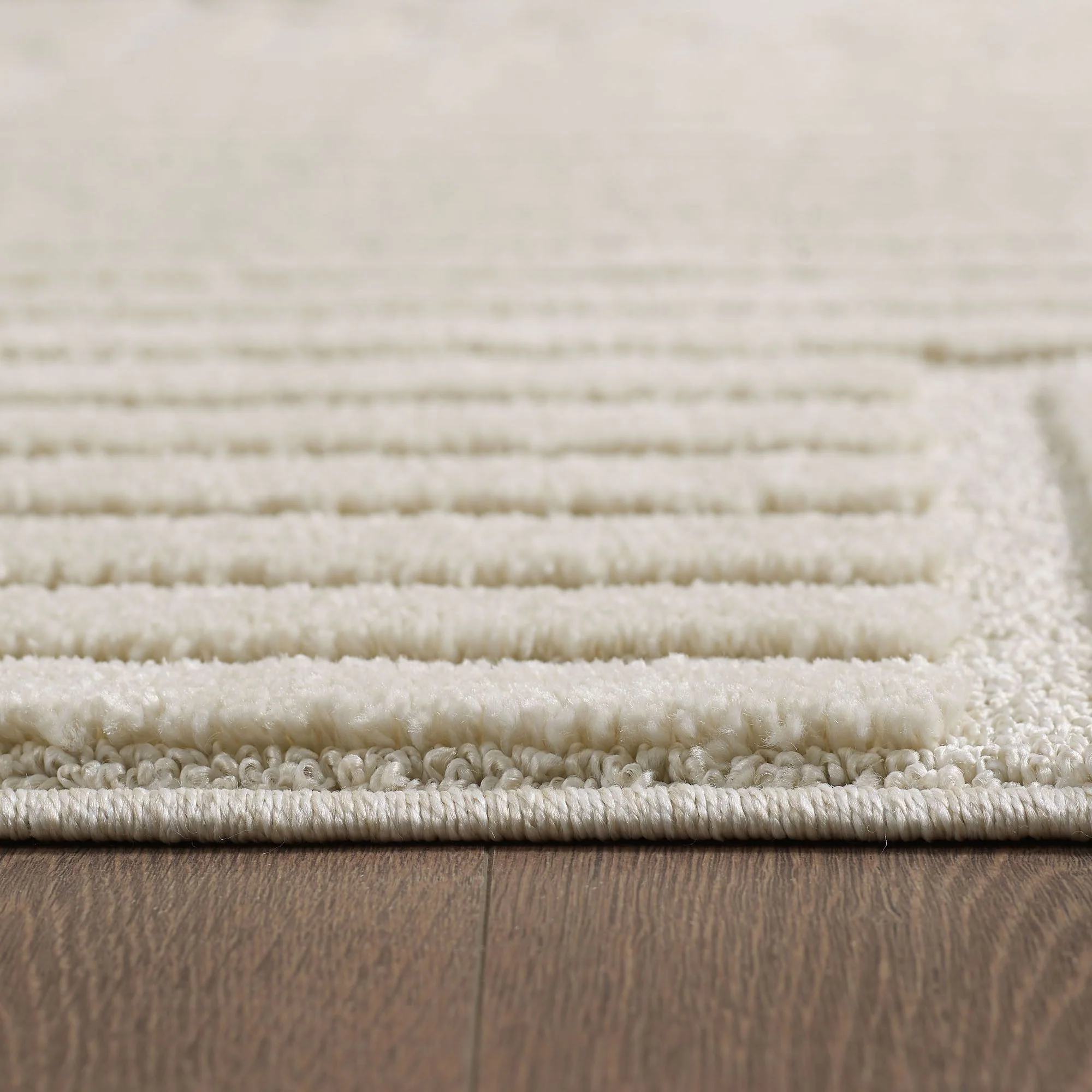 Hochflorteppiche, Skandinavischer Boho, Farbe Creme, Teppich für Wohnzimmer, Rücken aus Jute - Image 3