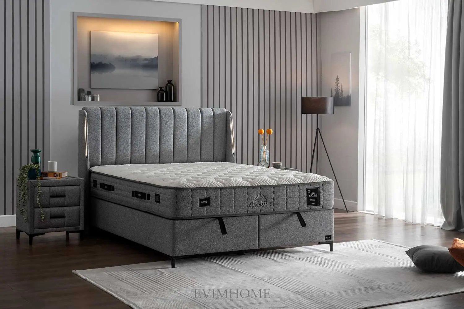 Bambi Blacksand Boxspringbett-Set