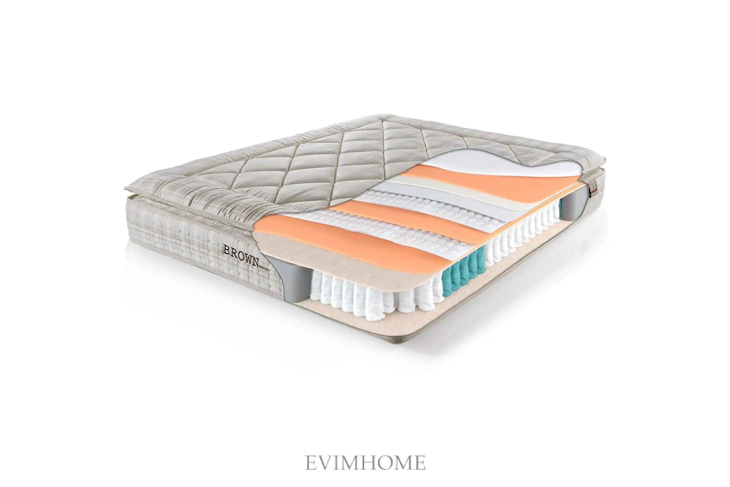 Brown Dublin Boxspringbett – 5 Zonen, Mikro-Federkern & Doppelkern - Image 5