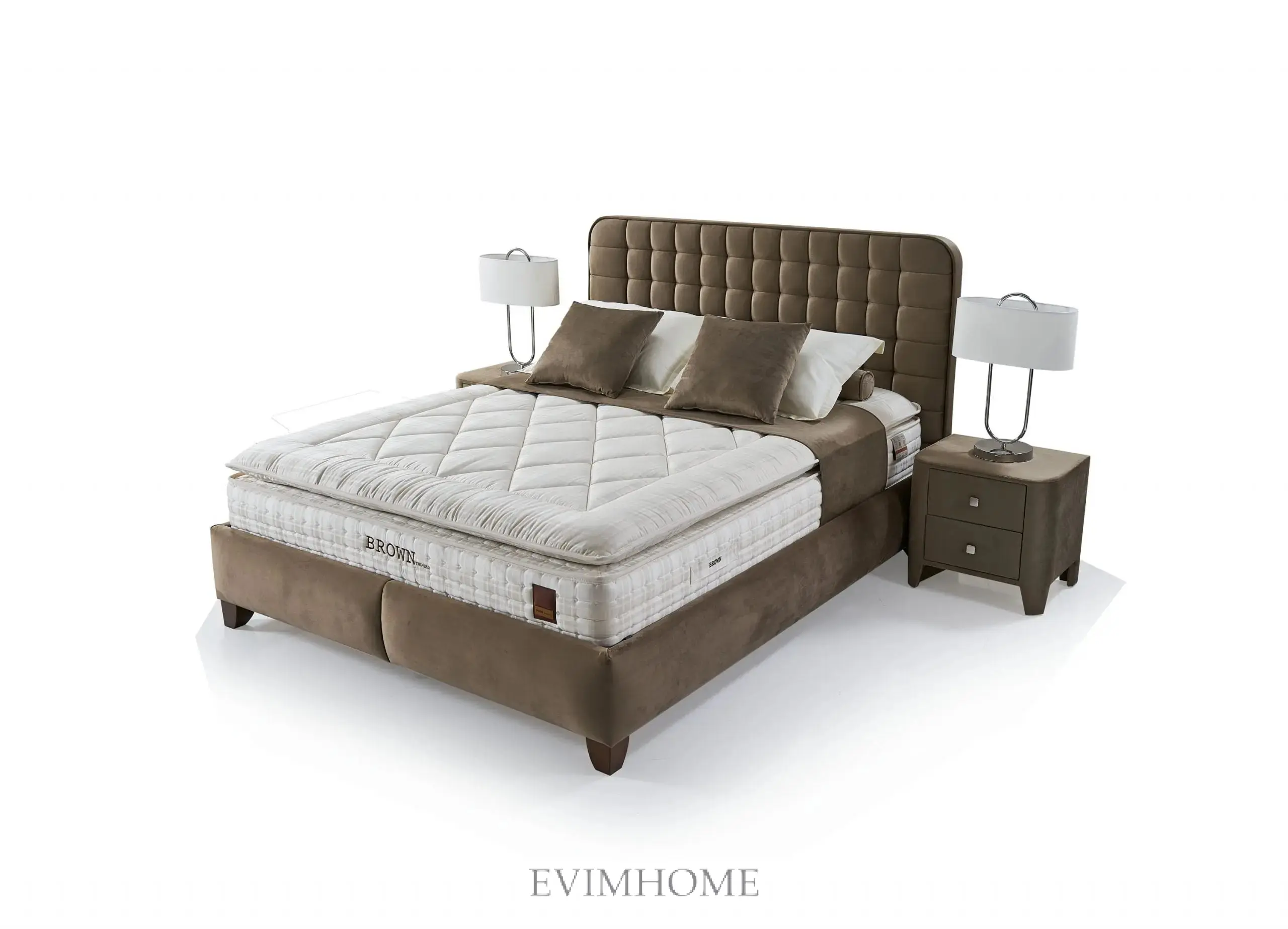Boxspringbett Set Brown Letto - Image 3