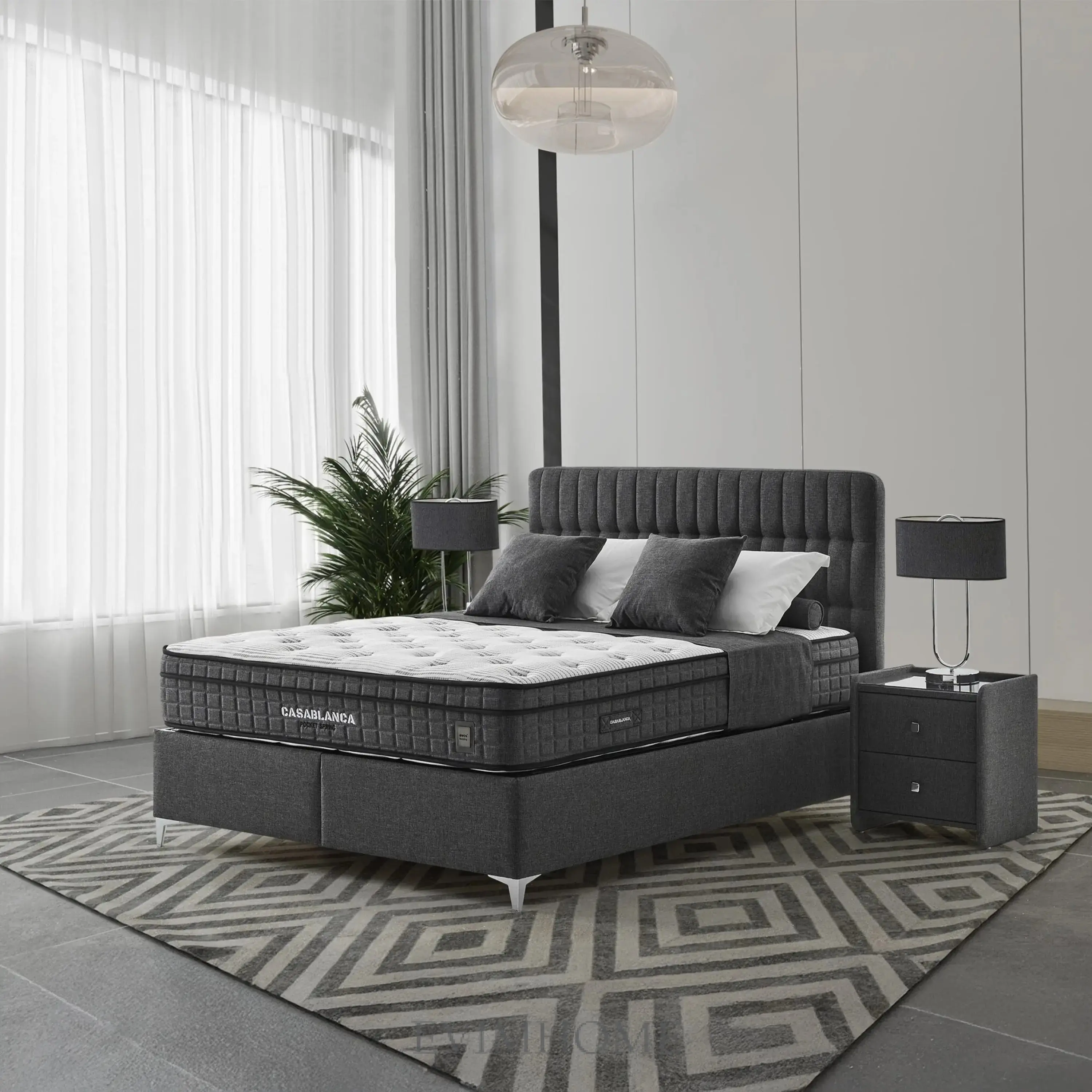 Casablanca Punto Boxspringbett – 5 Zonen Federkern & atmungsaktiv