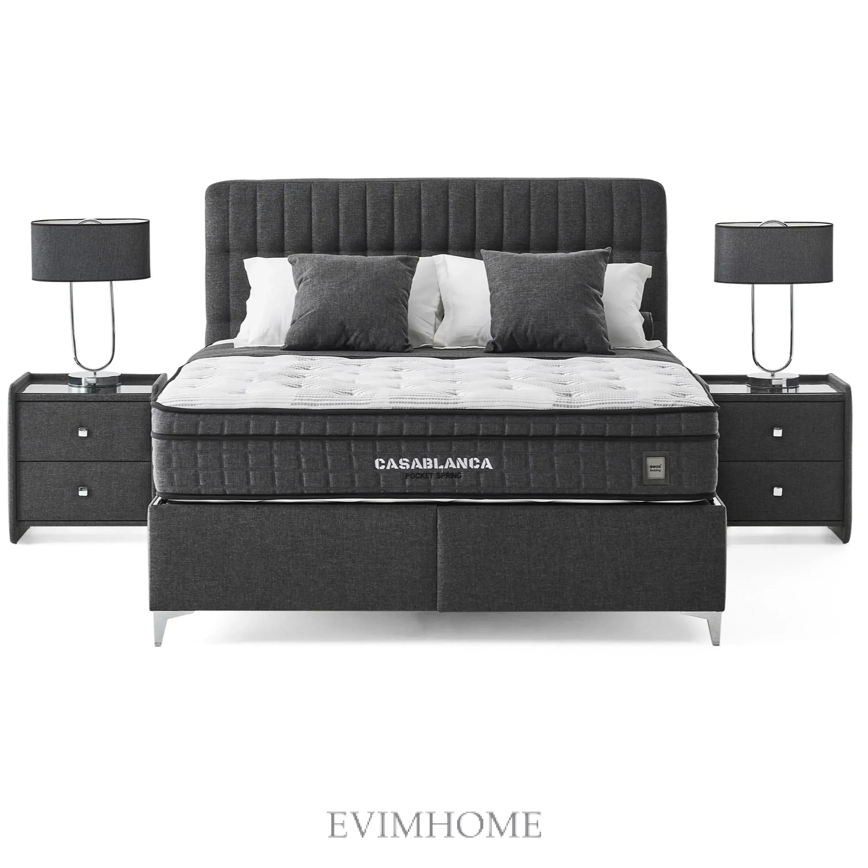 Casablanca Punto Boxspringbett – 5 Zonen Federkern & atmungsaktiv - Image 2