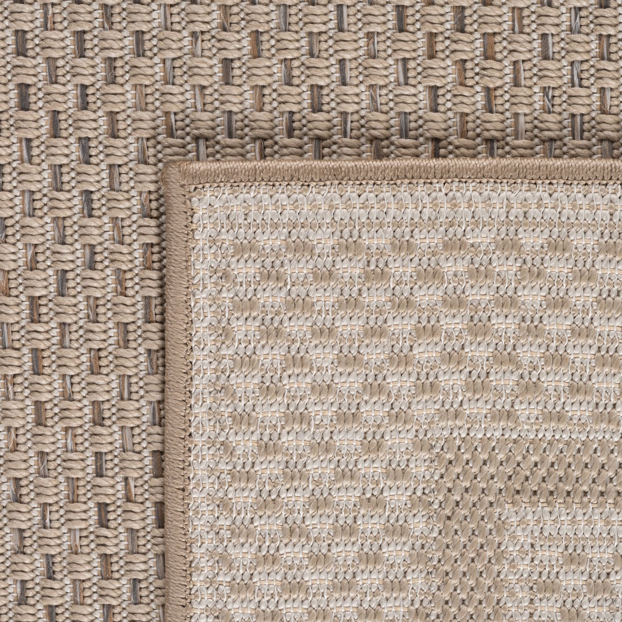 Minimal Outdoor Teppich Läufer: Beige, Wetterfest - Image 3
