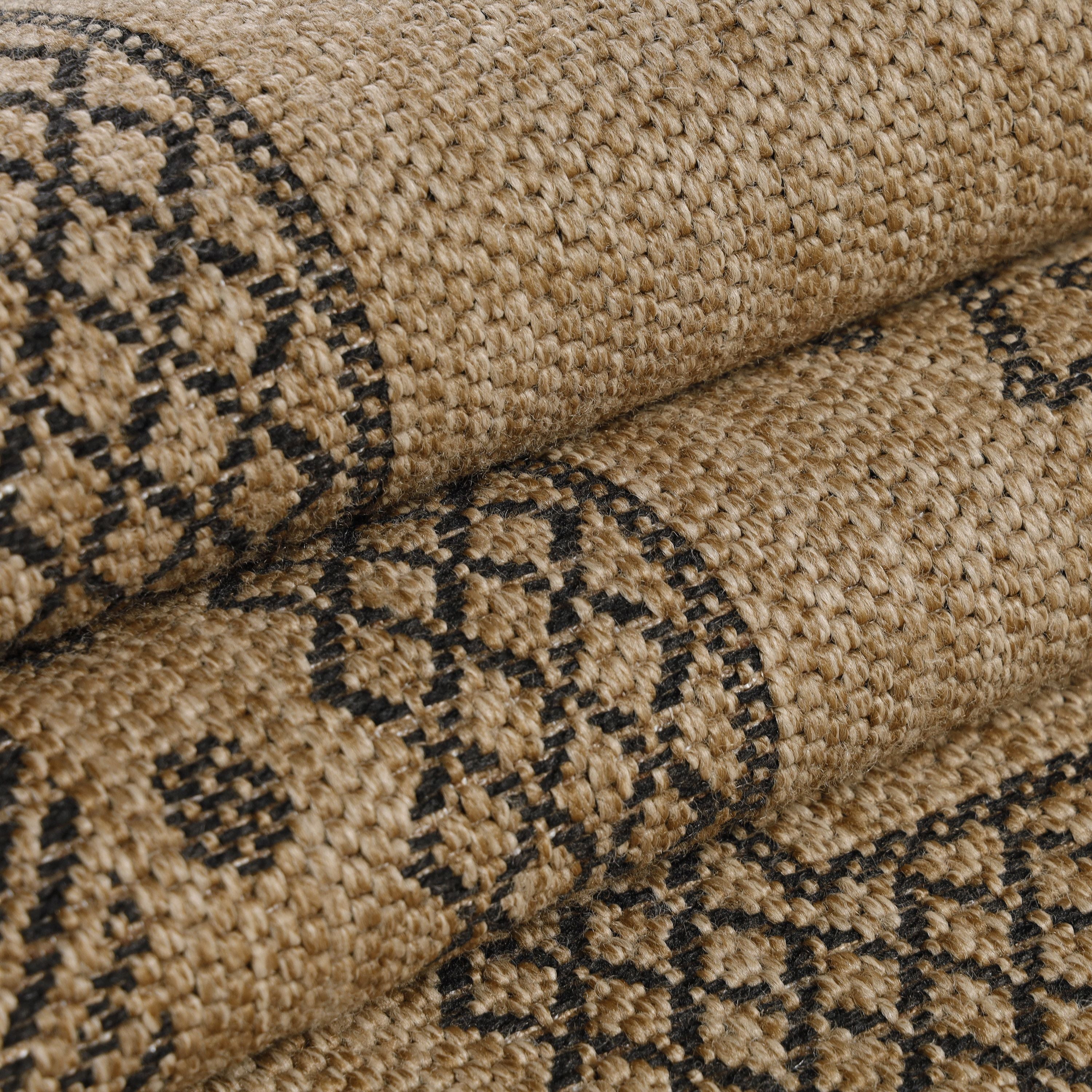 Dhaka Outdoorteppich | Vintage Design mit schwarzen Mustern - Image 6