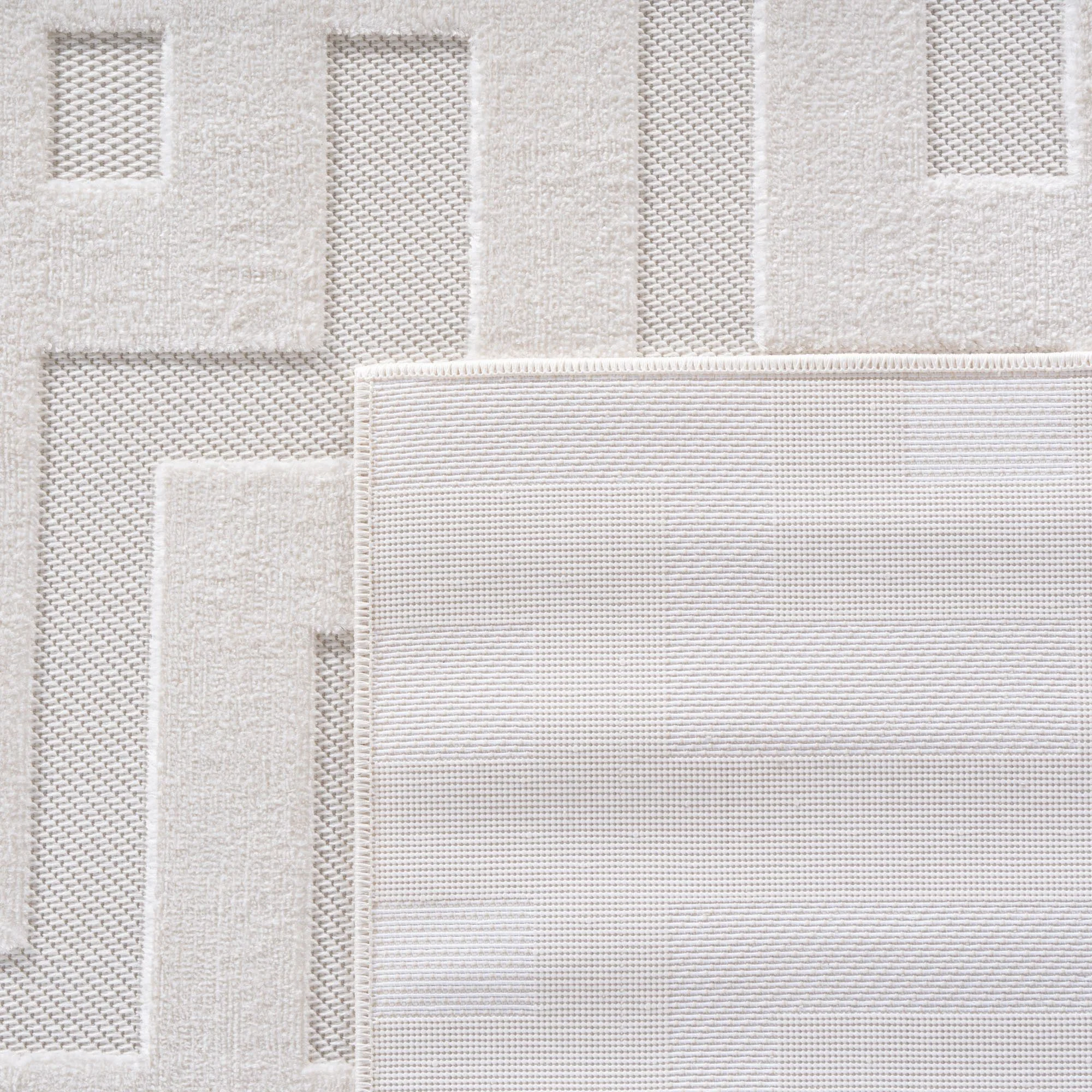 Kurzflor Teppich in Creme mit sanfter 3D-Struktur - Doha - Image 5