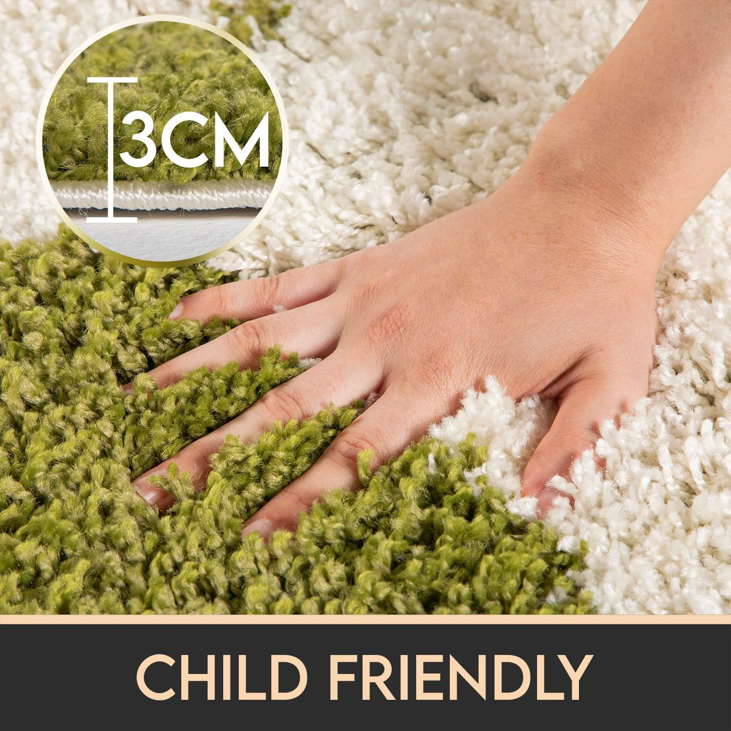 Kinderteppiche, Fußball-Design, Farbe Grün, Teppich für Kinderzimmer, Rücken aus Jute - Image 4