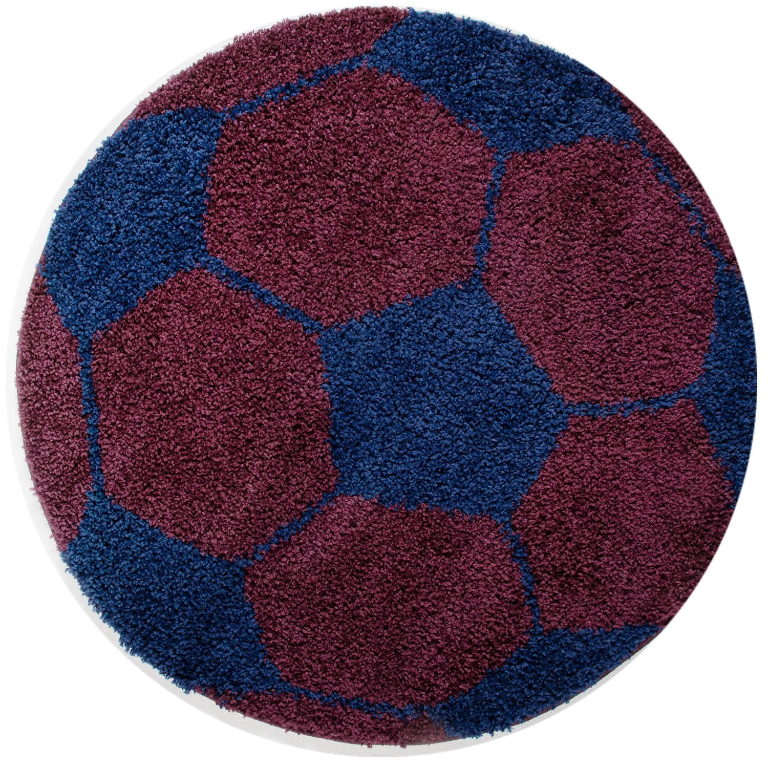 Kinderteppiche, Fußball-Design, Farbe Marineblau, Teppich für Kinderzimmer, Rücken aus Jute - Image 2