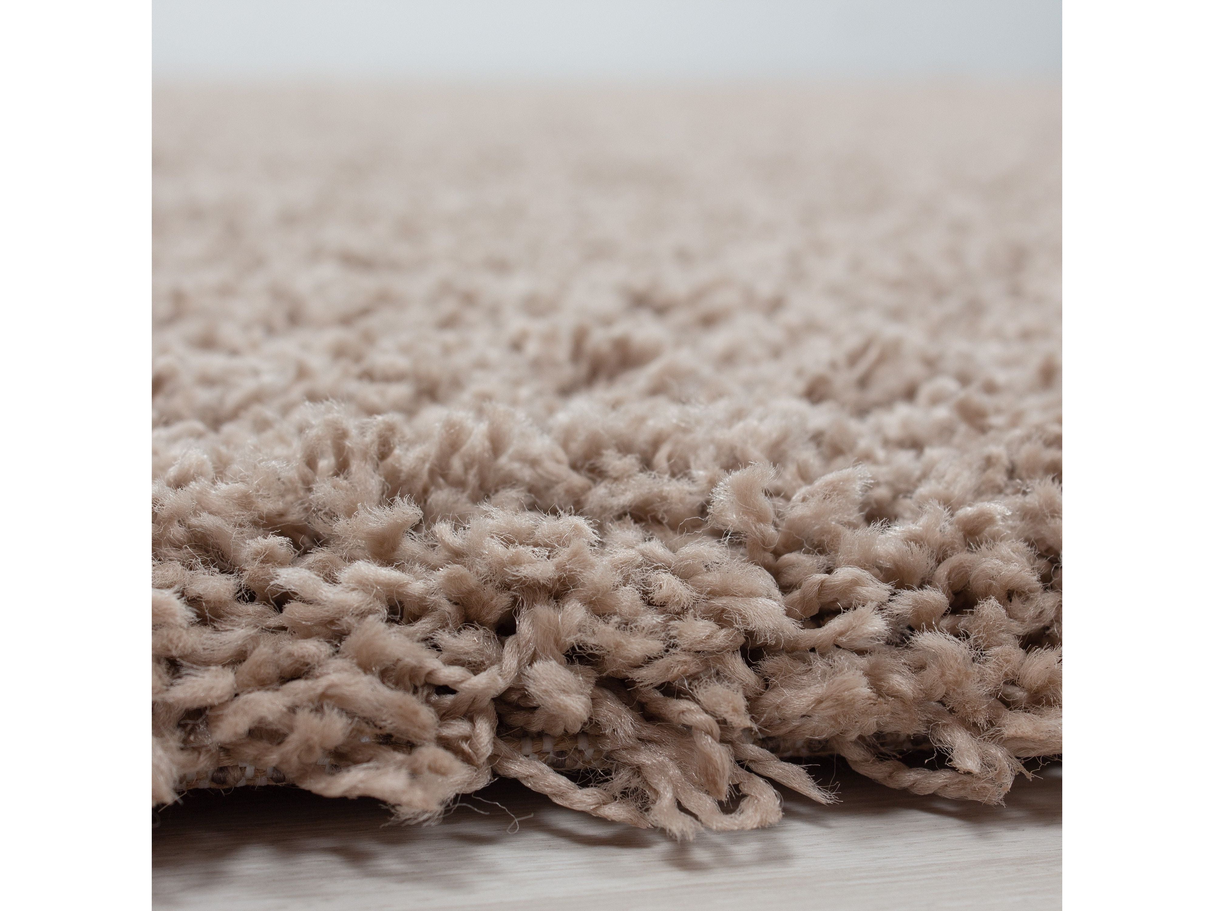 Hochflor Langflor Wohnzimmer DREAM Shaggy Teppich Unifarbe Florhöhe 5cm BEIGE - Image 4