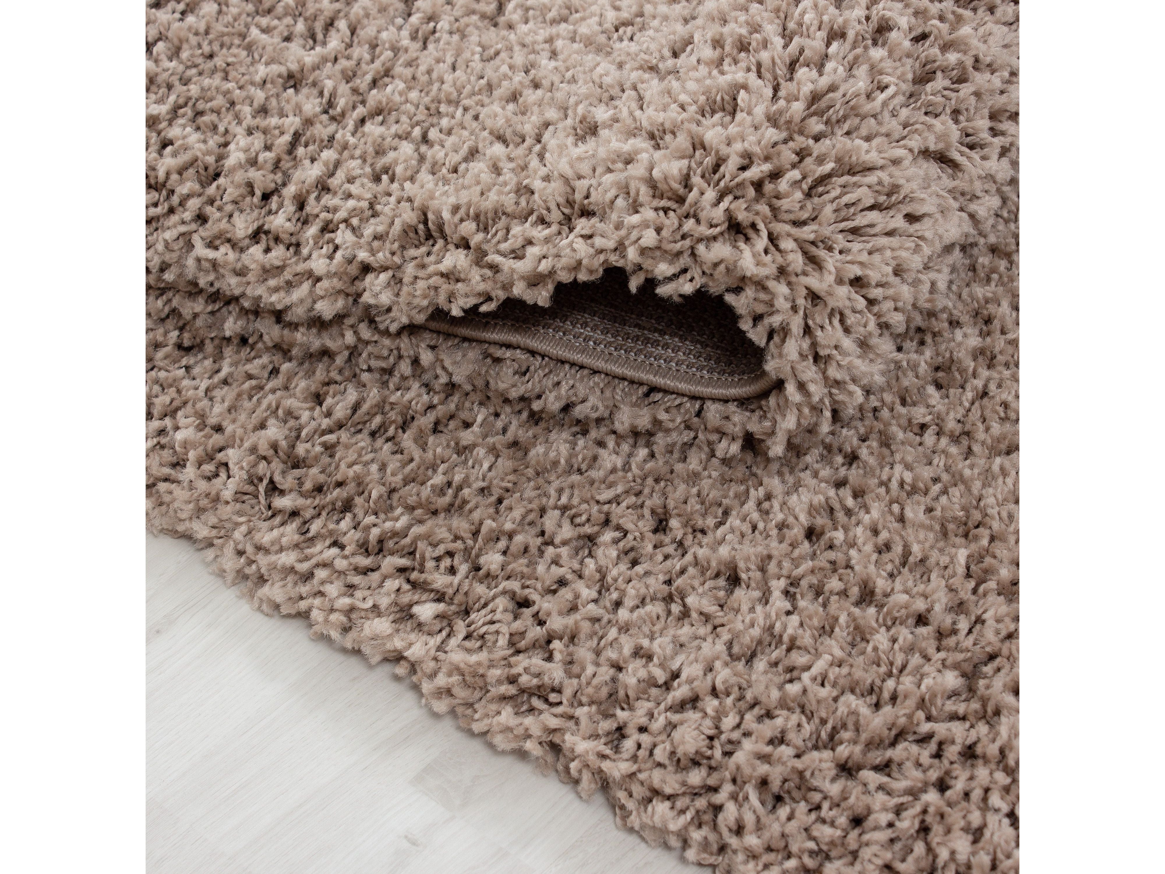 Hochflor Langflor Wohnzimmer DREAM Shaggy Teppich Unifarbe Florhöhe 5cm BEIGE - Image 5