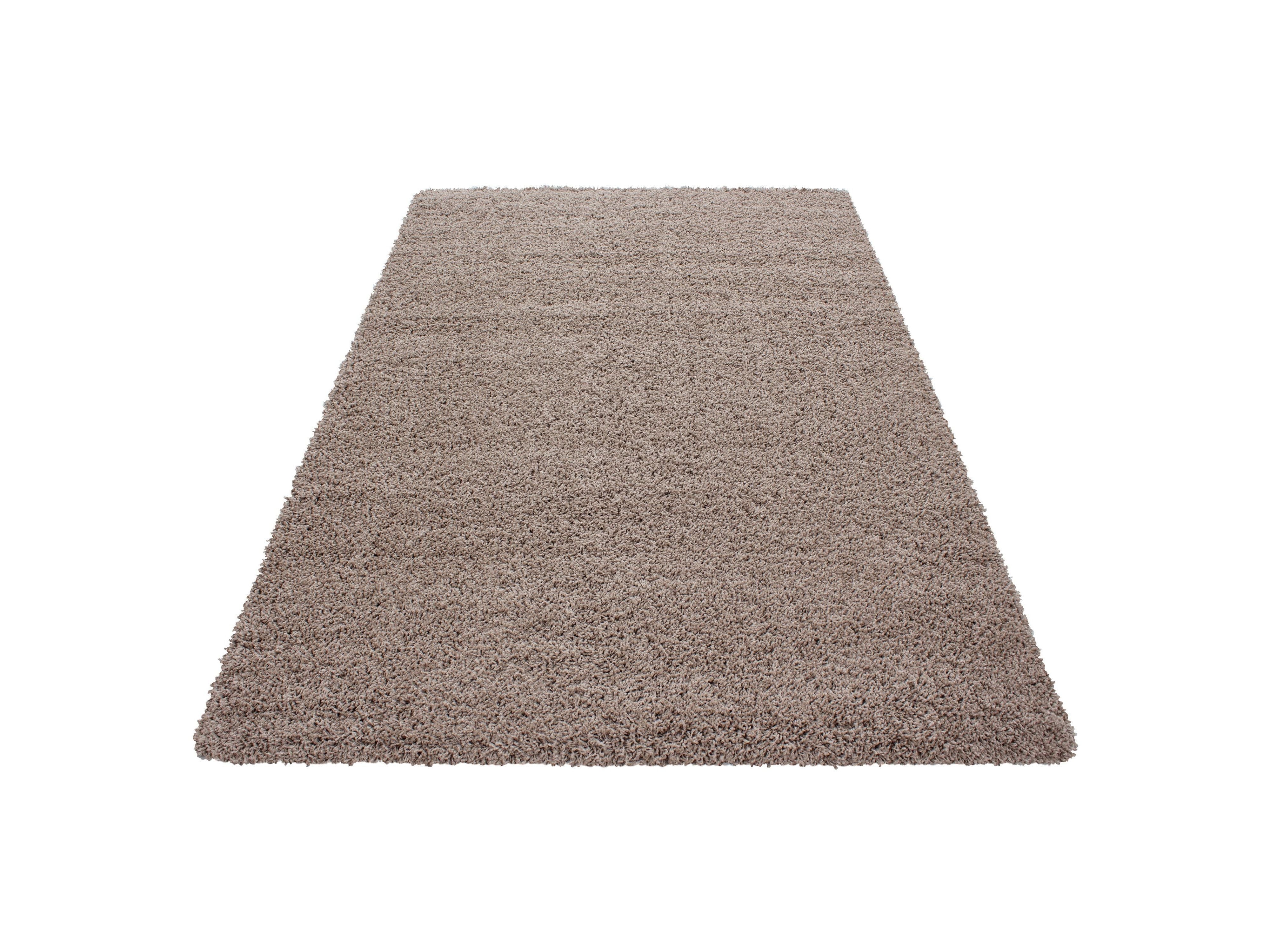 Hochflor Langflor Wohnzimmer DREAM Shaggy Teppich Unifarbe Florhöhe 5cm BEIGE - Image 6