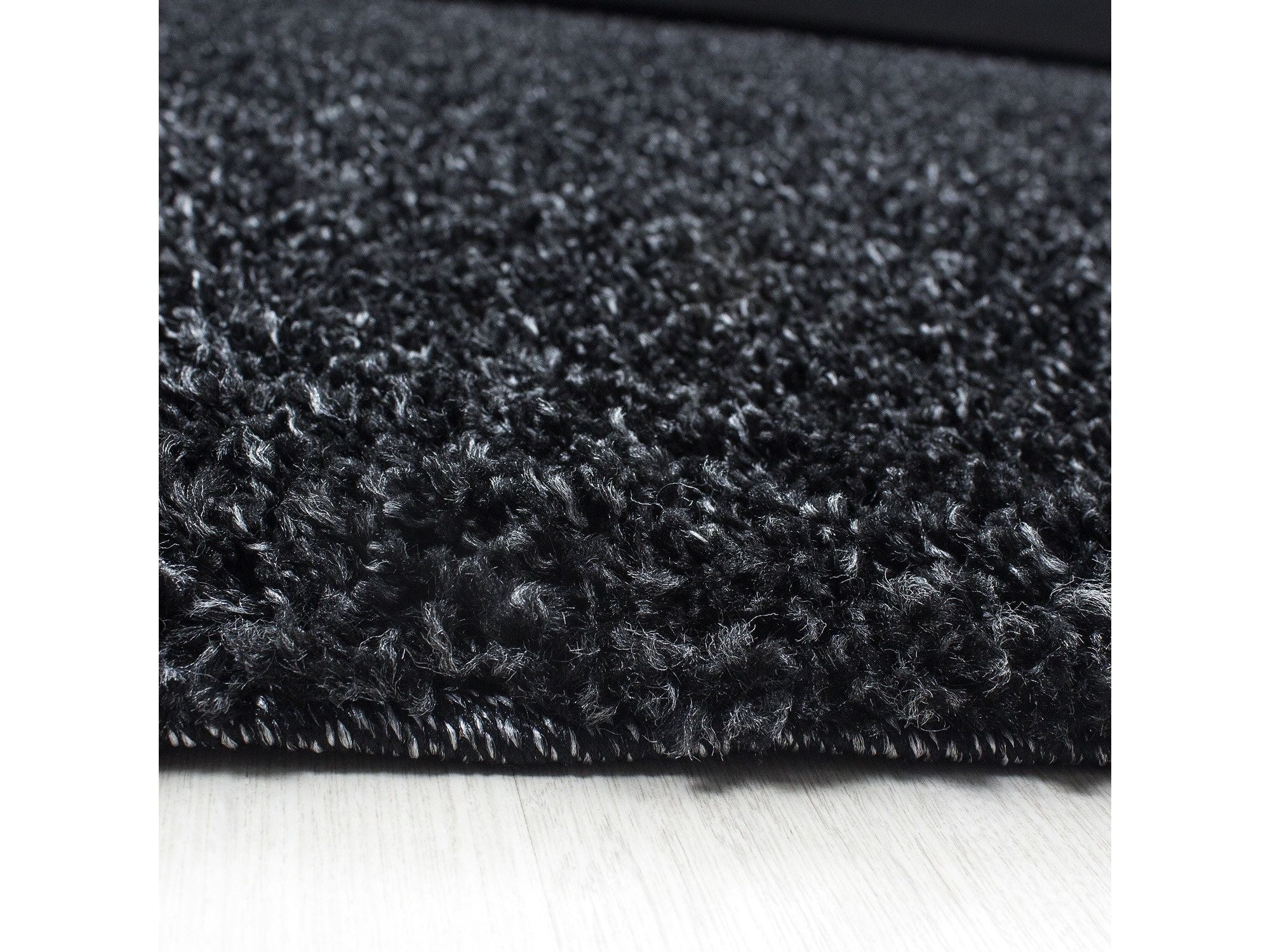 Hochflor Langflor Wohnzimmer Shaggy Teppich Unifarbe Florhöhe 5cm Anthrazit - Image 4