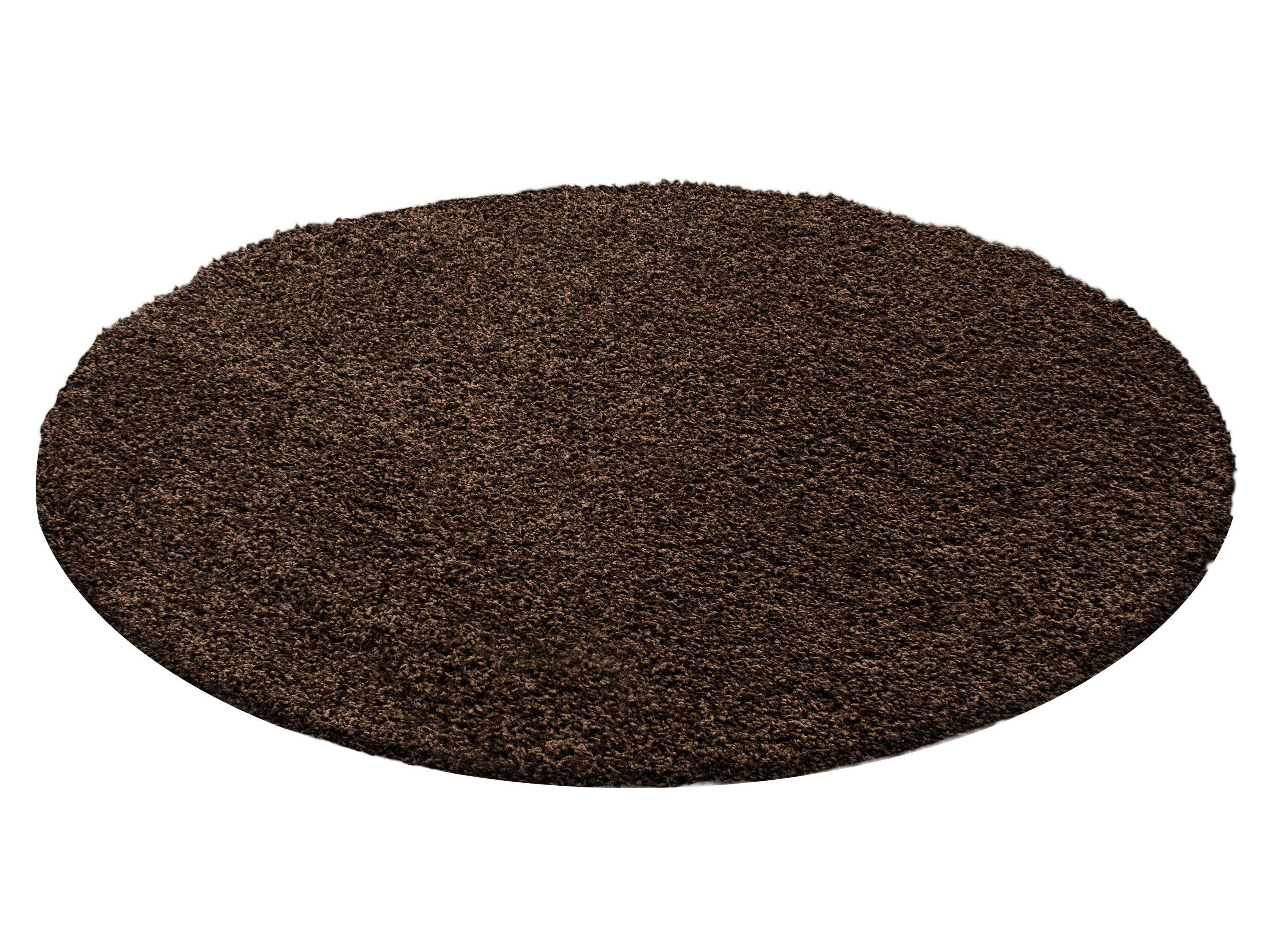 Hochflor Langflor Wohnzimmer Shaggy Teppich Unifarbe Florhöhe 5cm Braun - Image 2