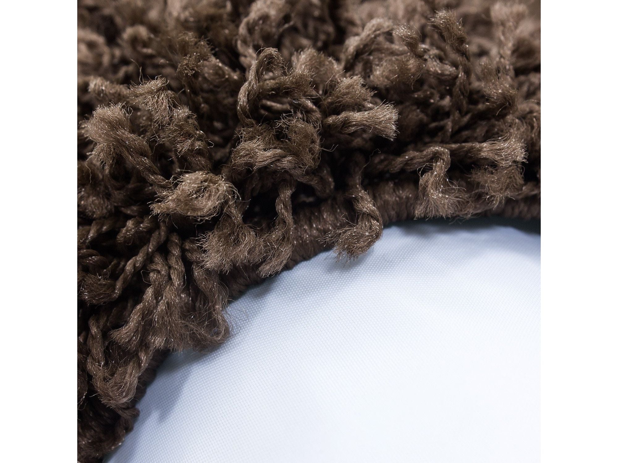 Hochflor Langflor Wohnzimmer Shaggy Teppich Unifarbe Florhöhe 5cm Braun - Image 3