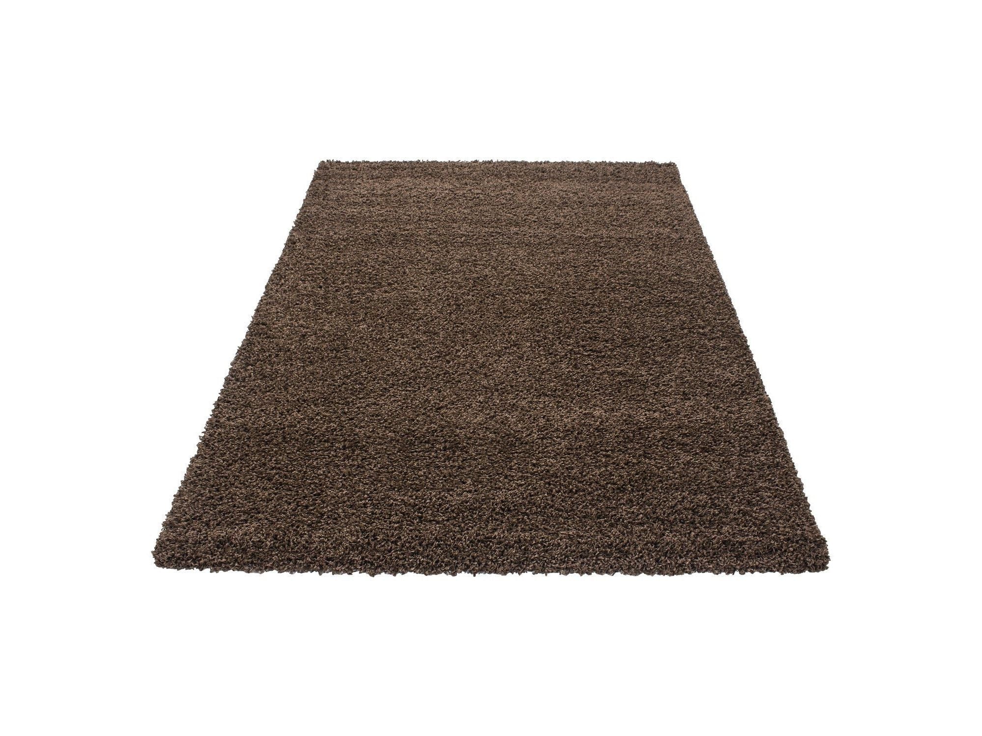 Hochflor Langflor Wohnzimmer Shaggy Teppich Unifarbe Florhöhe 5cm Braun - Image 5