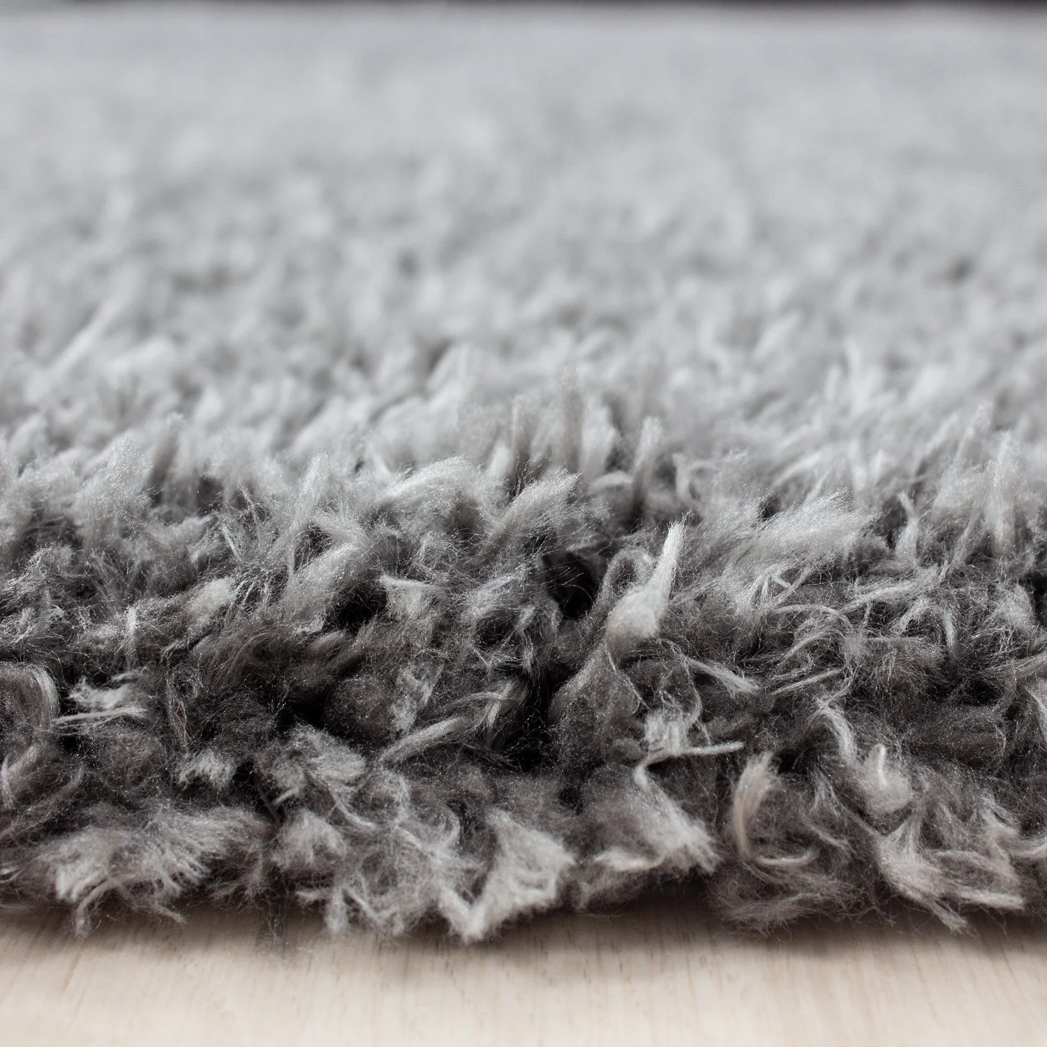 Hochflor Supersoft Shaggy kuscheliger Teppich extreme weich Unifarbe Hellgrau - Image 2