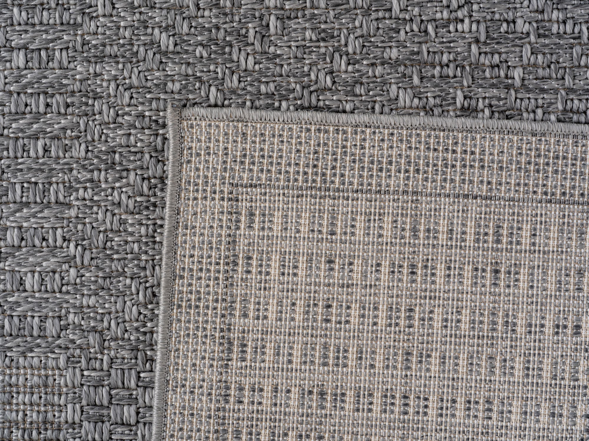 In- & Outdoorteppiche Grau 8x15 cm Läufer, Wetterfest & UV-beständig, Ideal für Küche, Balkon, Terrasse, Wohnzimmer und Esszimmer, Einfarbig im Boho-Stil. - Image 3