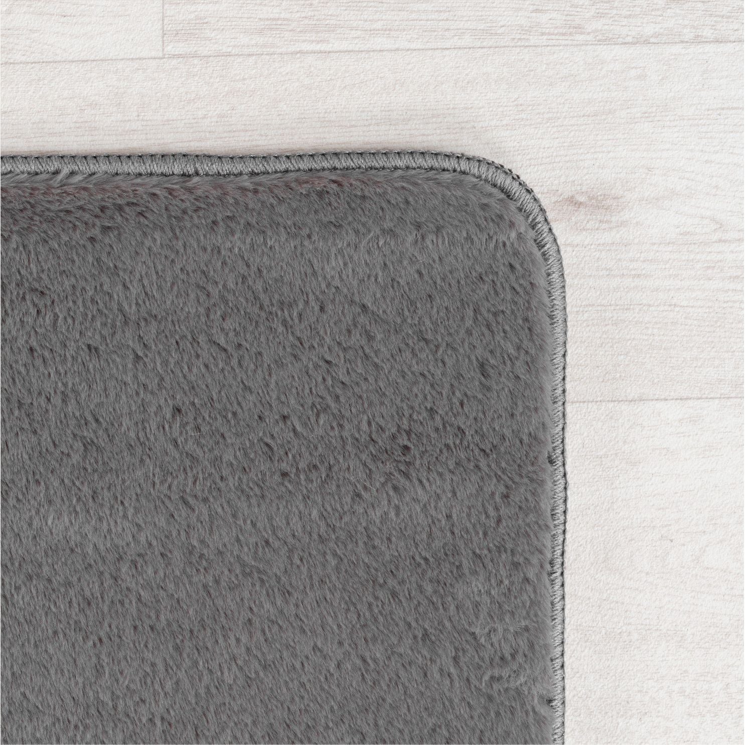 Läufer Teppich Grau 6x1 cm – Waschbarer Kurzflorteppicheteppiche, rutschfest & weich, modernes einfarbiges Design für Schlafzimmer, Küche & Flur - Image 3