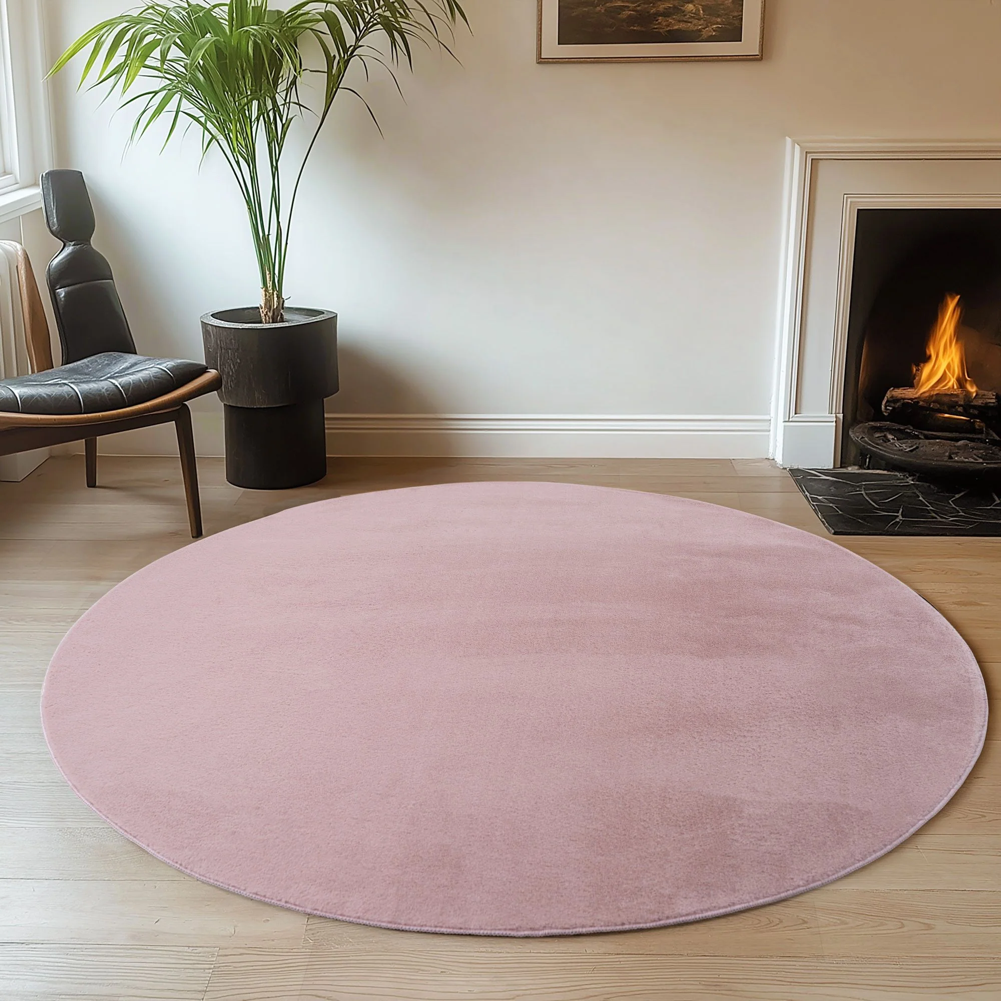 Läufer Teppich Rosa 6x1 cm – Waschbarer Kurzflorteppicheteppiche, rutschfest & weich, modernes einfarbiges Design für Schlafzimmer, Küche & Flur - Image 7