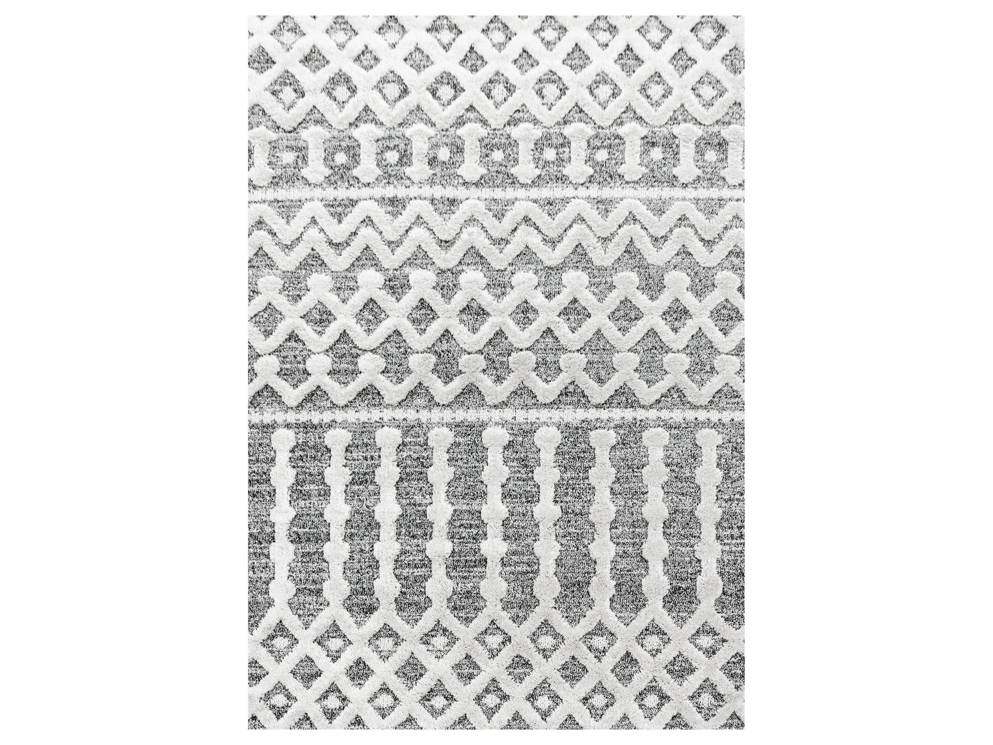 Kurzflor Design Teppich MIA Looped Flor Inka Linien Muster - Image 2