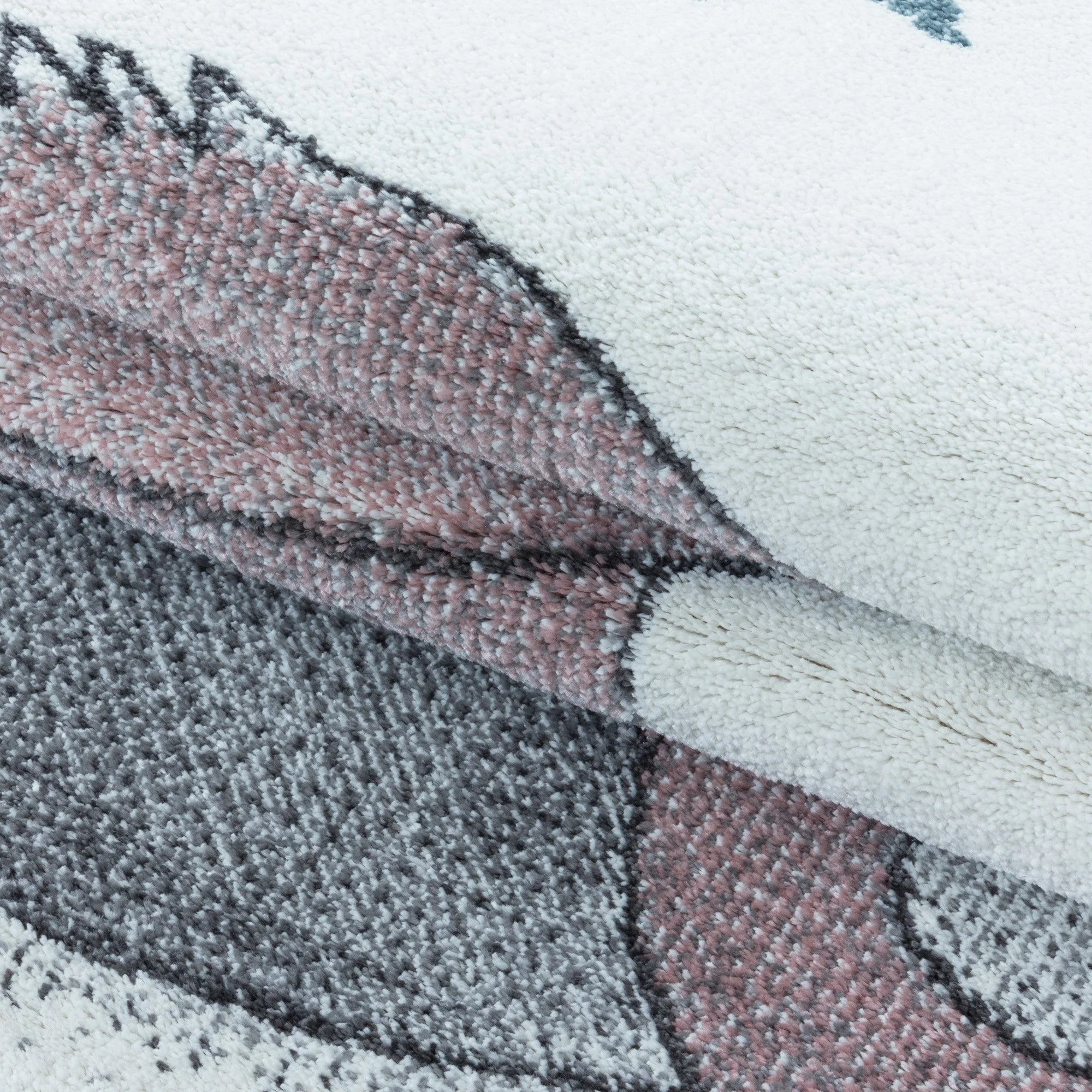 Kurzflor Kinderteppich Design Dino Baby Saurier Kinderzimmer Teppich Rosa - Image 7