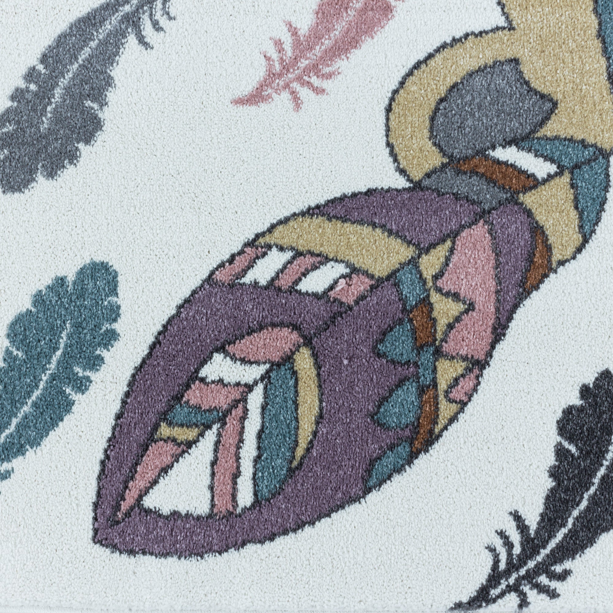Gelber Kinderzimmer Teppich mit Indianer-Motiv - Image 8
