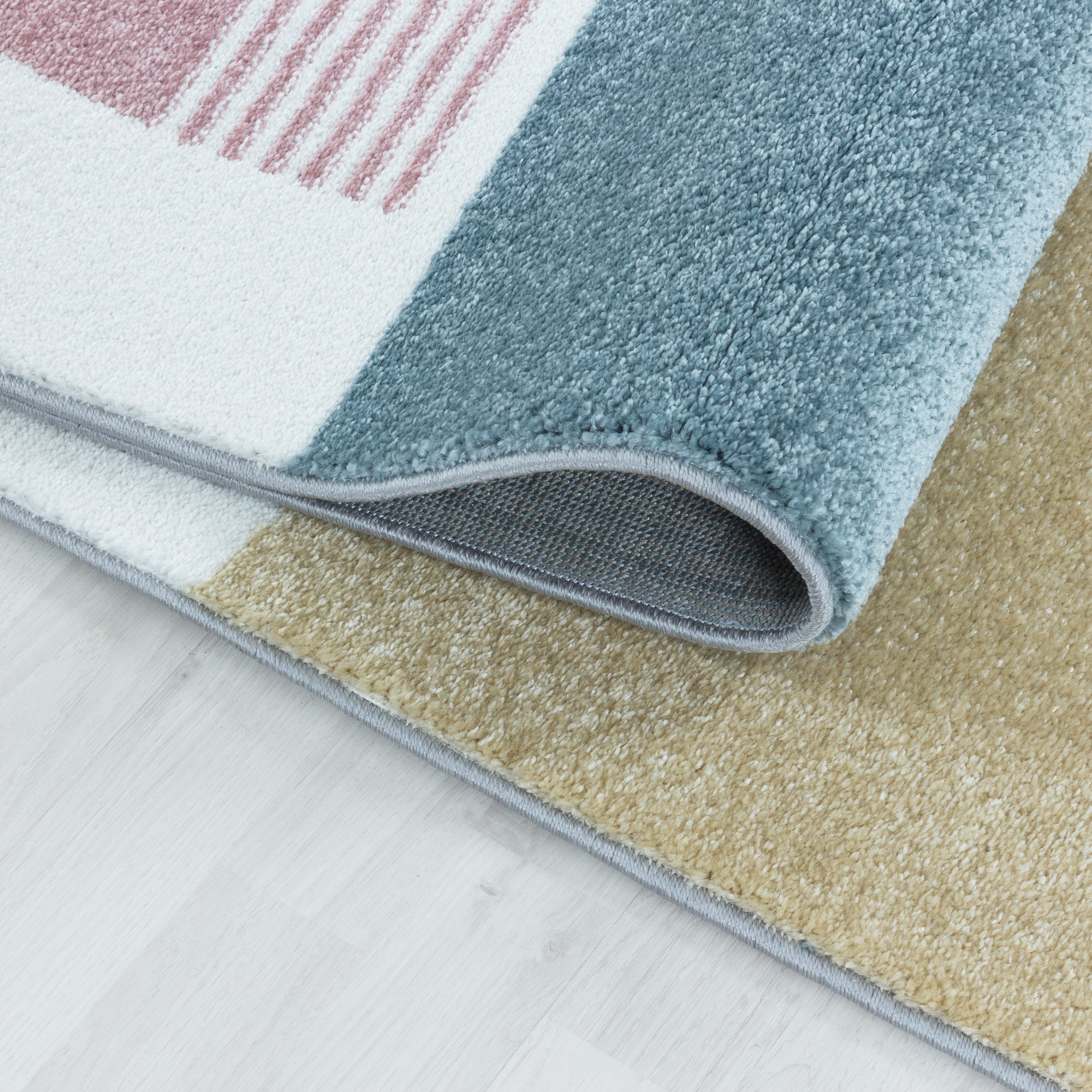 Kurzflor Kinderteppich Design Walross Hase Bär Kinderzimmer Teppich Mehrfarbig - Image 6