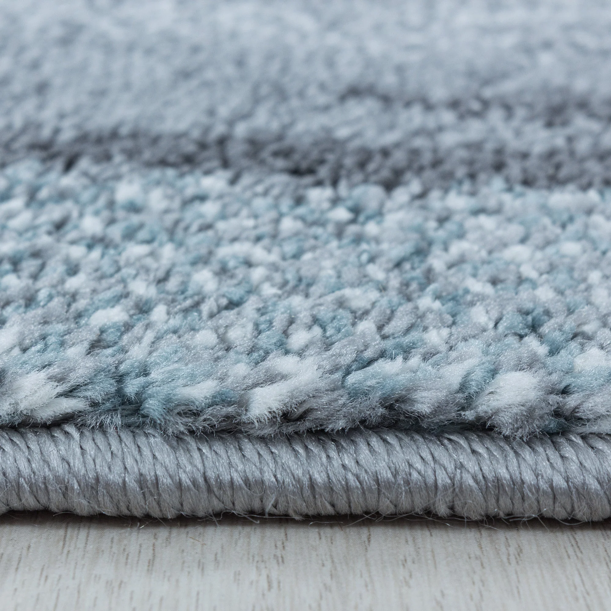 Kurzflor Kinderteppich Kinderzimmer Teppich Design Hase Bunny Blau - Image 4