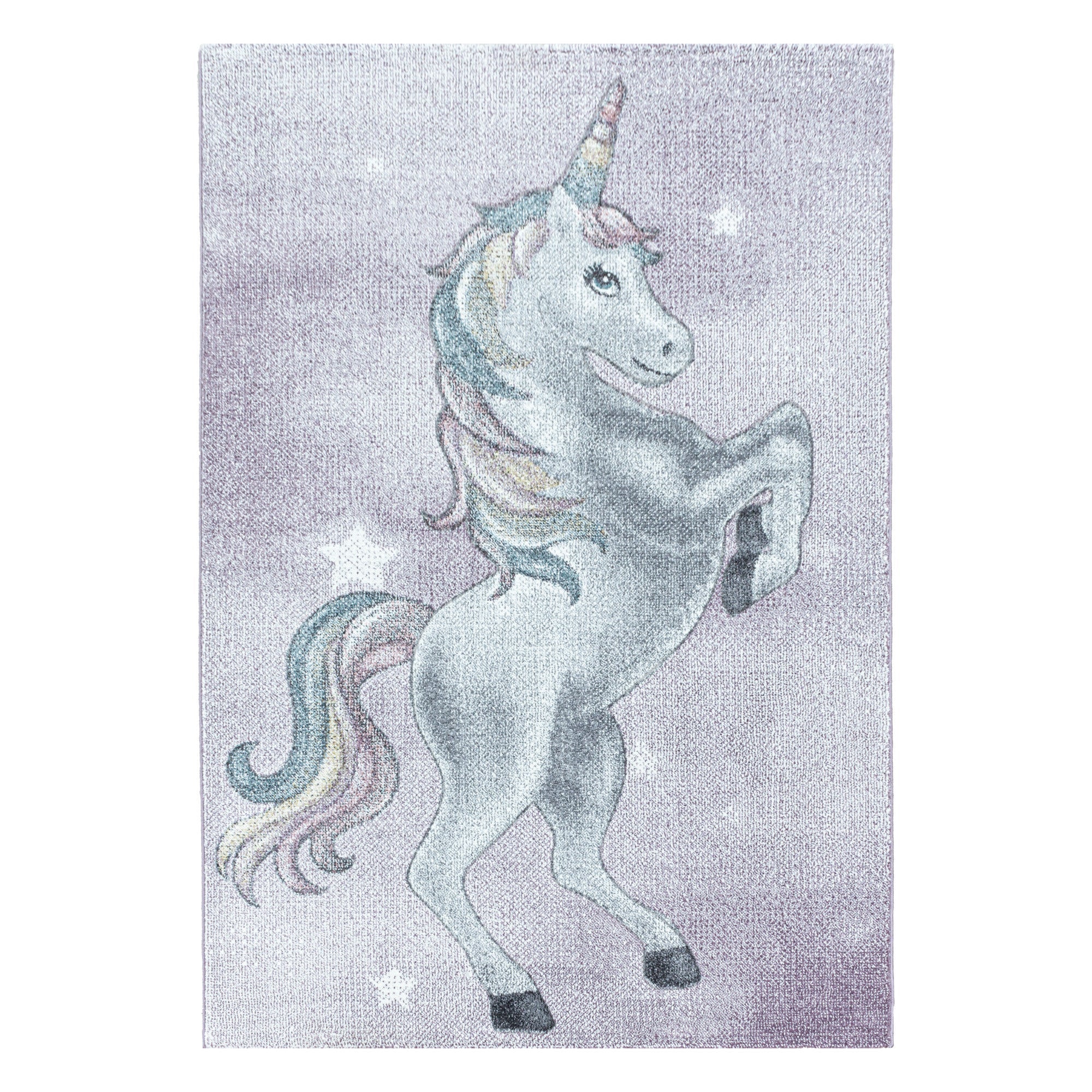 Violetter Kinderzimmer Teppich mit Einhornmotiv - Image 2