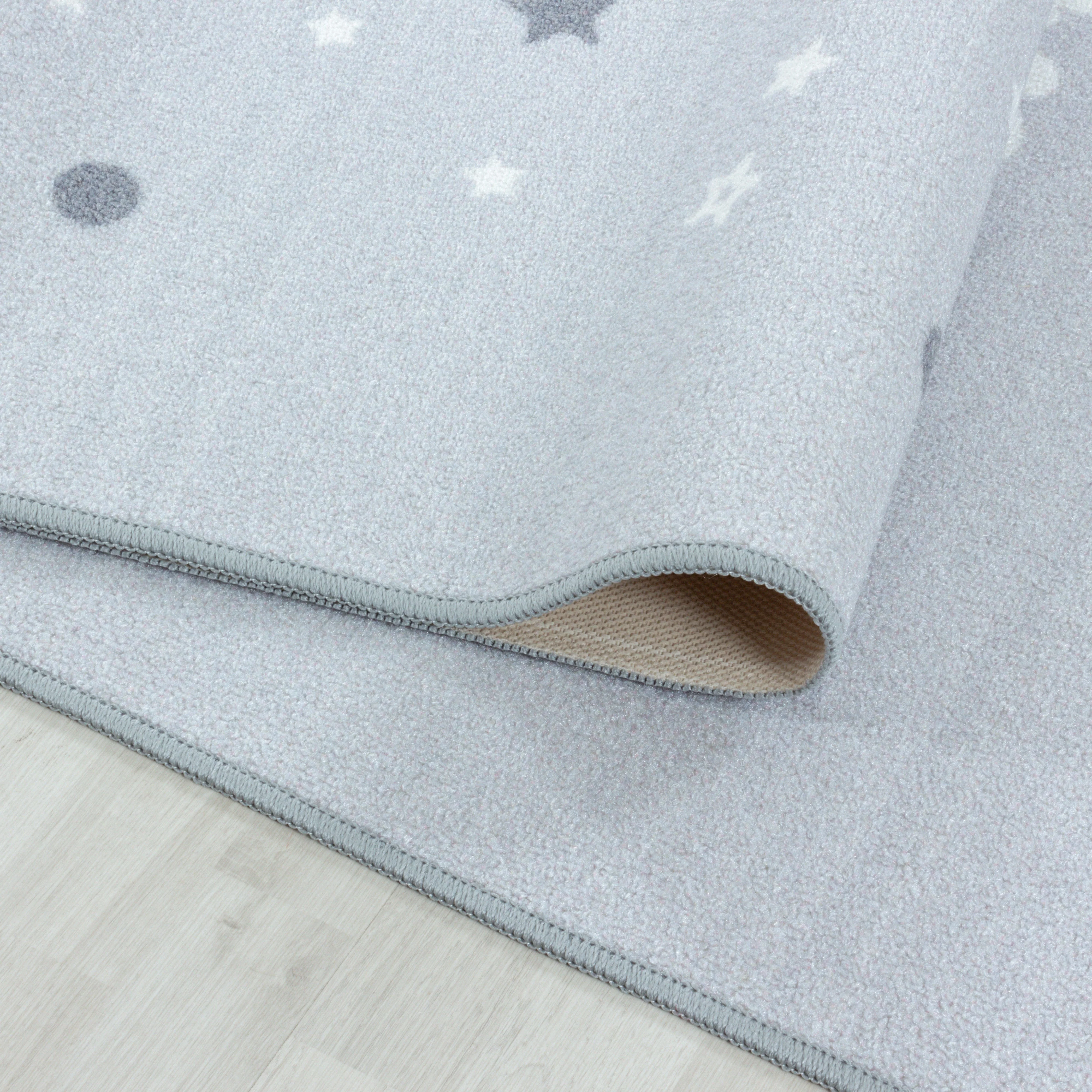 Kurzflor Spielteppich Baby Sterne – Grau - Image 6