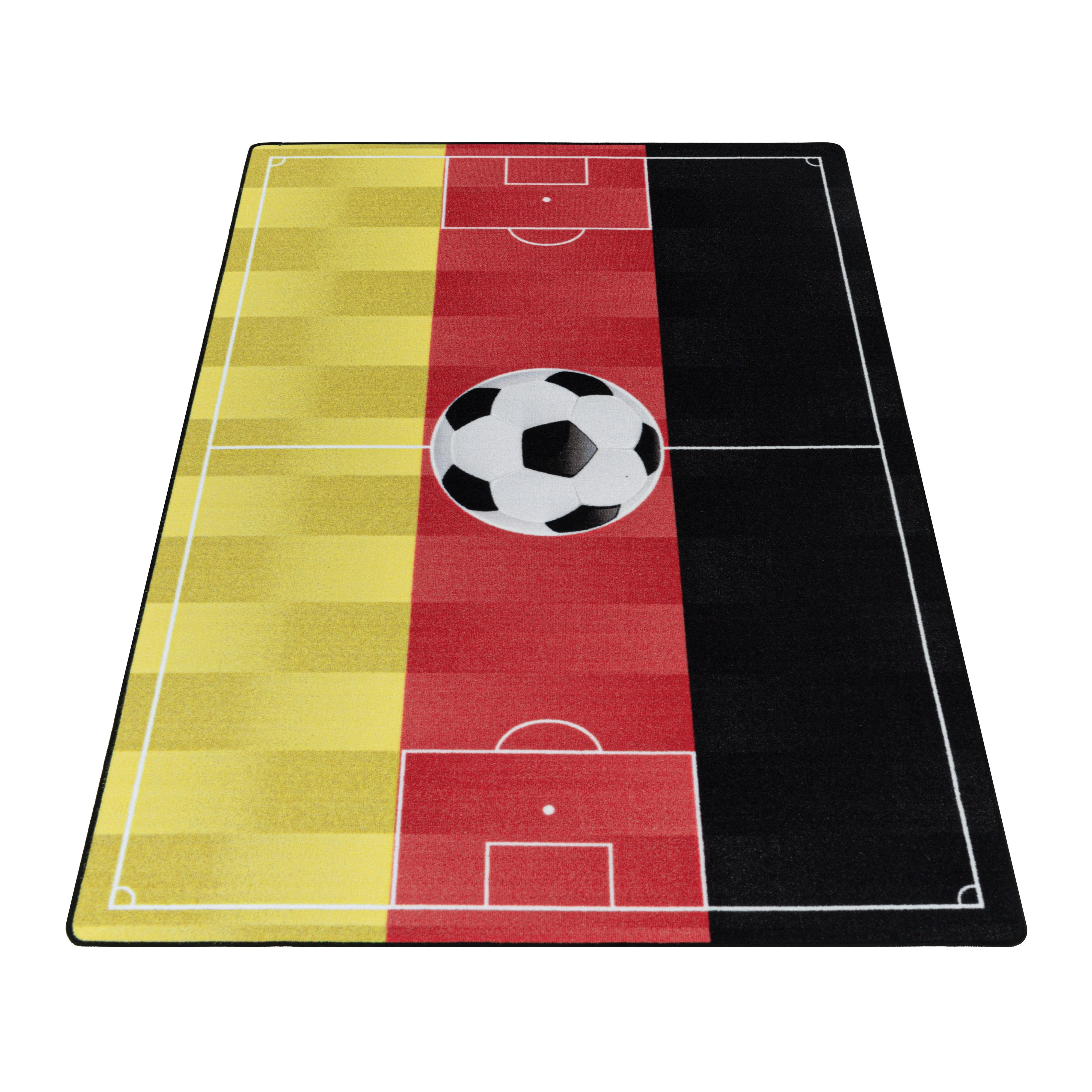 Kurzflor Kinderteppich Spielteppich Teppich Fussball Deutschland Rot - Image 3