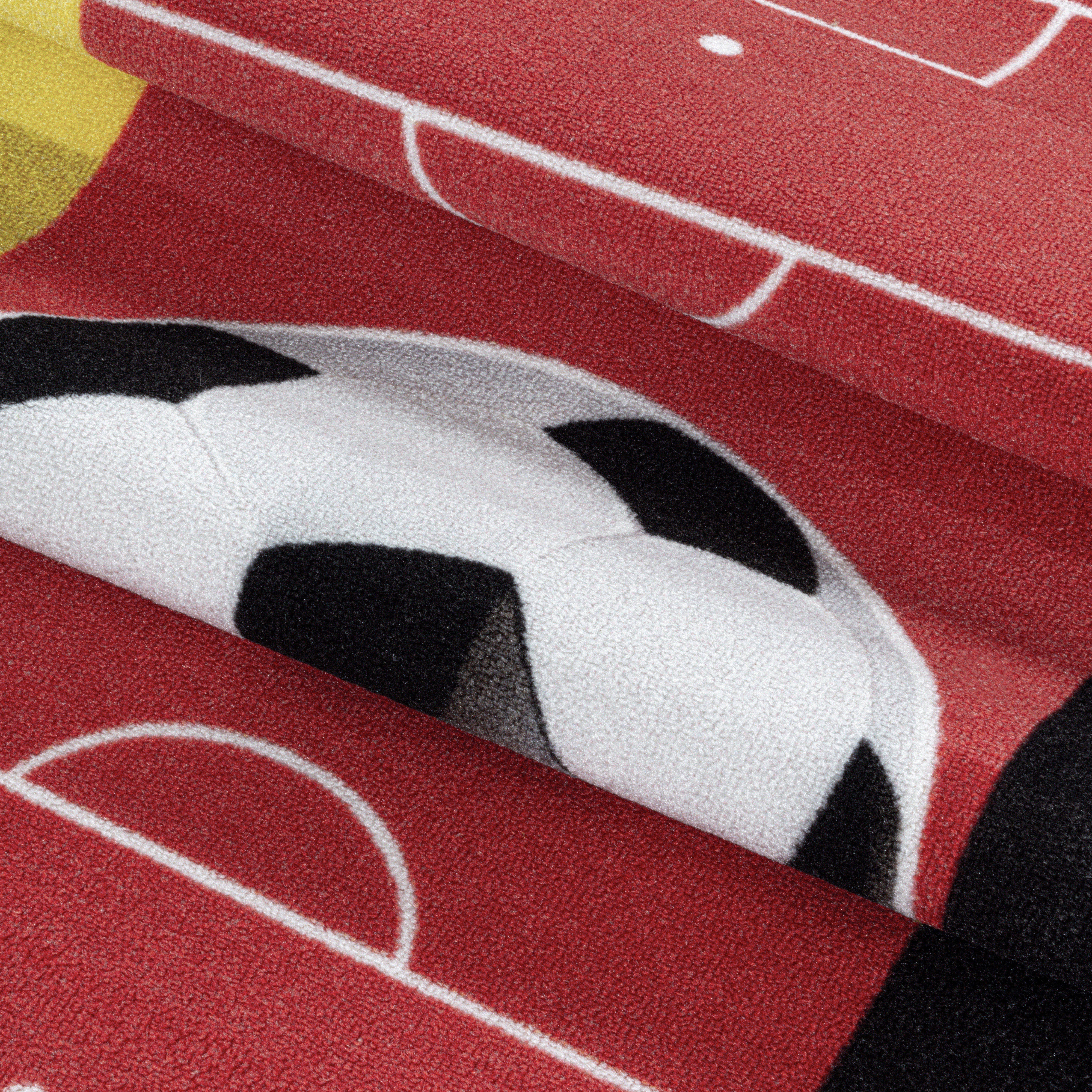 Kurzflor Kinderteppich Spielteppich Teppich Fussball Deutschland Rot - Image 7