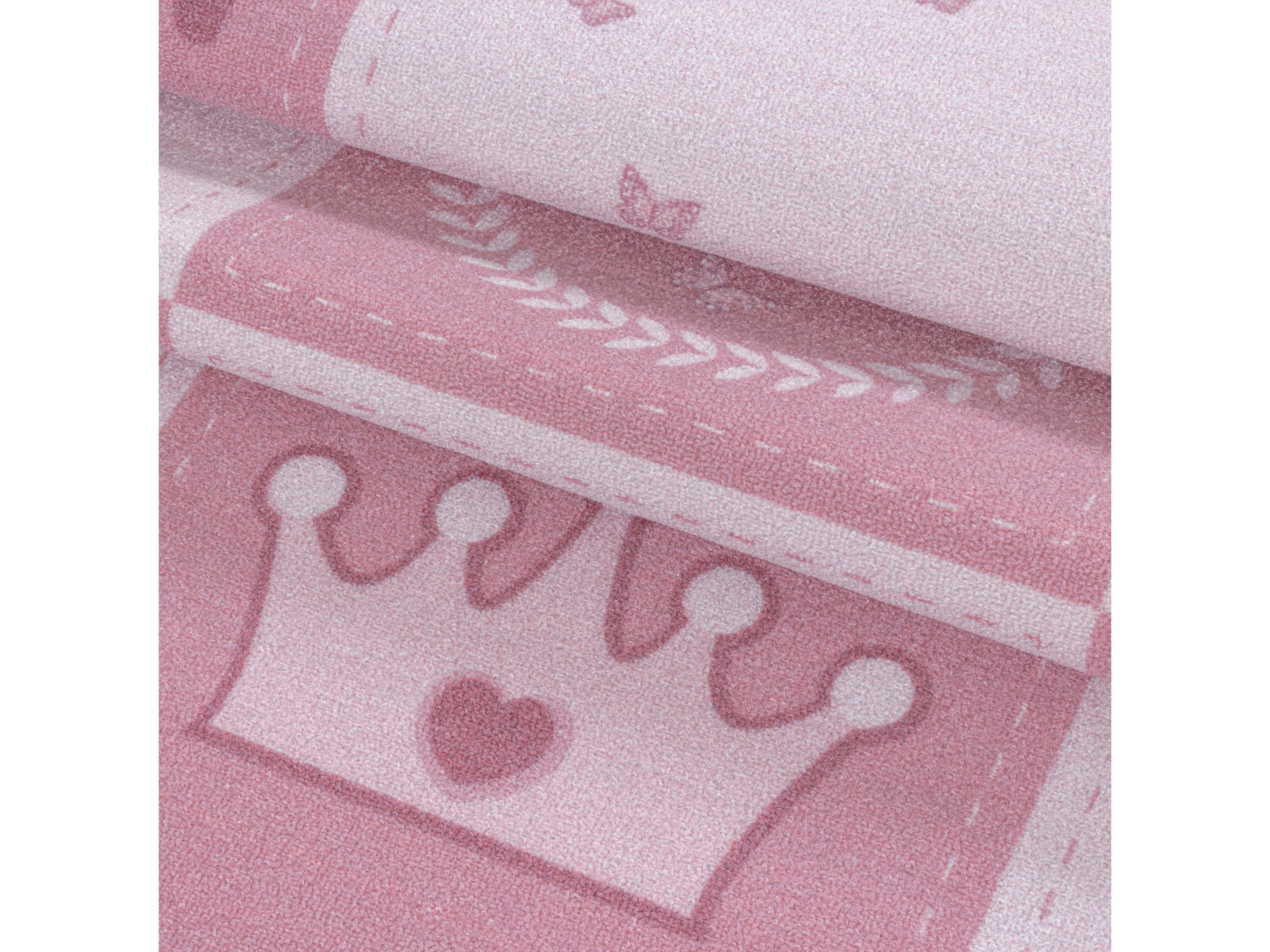 Kurzflor Kinderteppich Spielteppich Teppich Prinzessin Krone Zauberstab Pink - Image 7