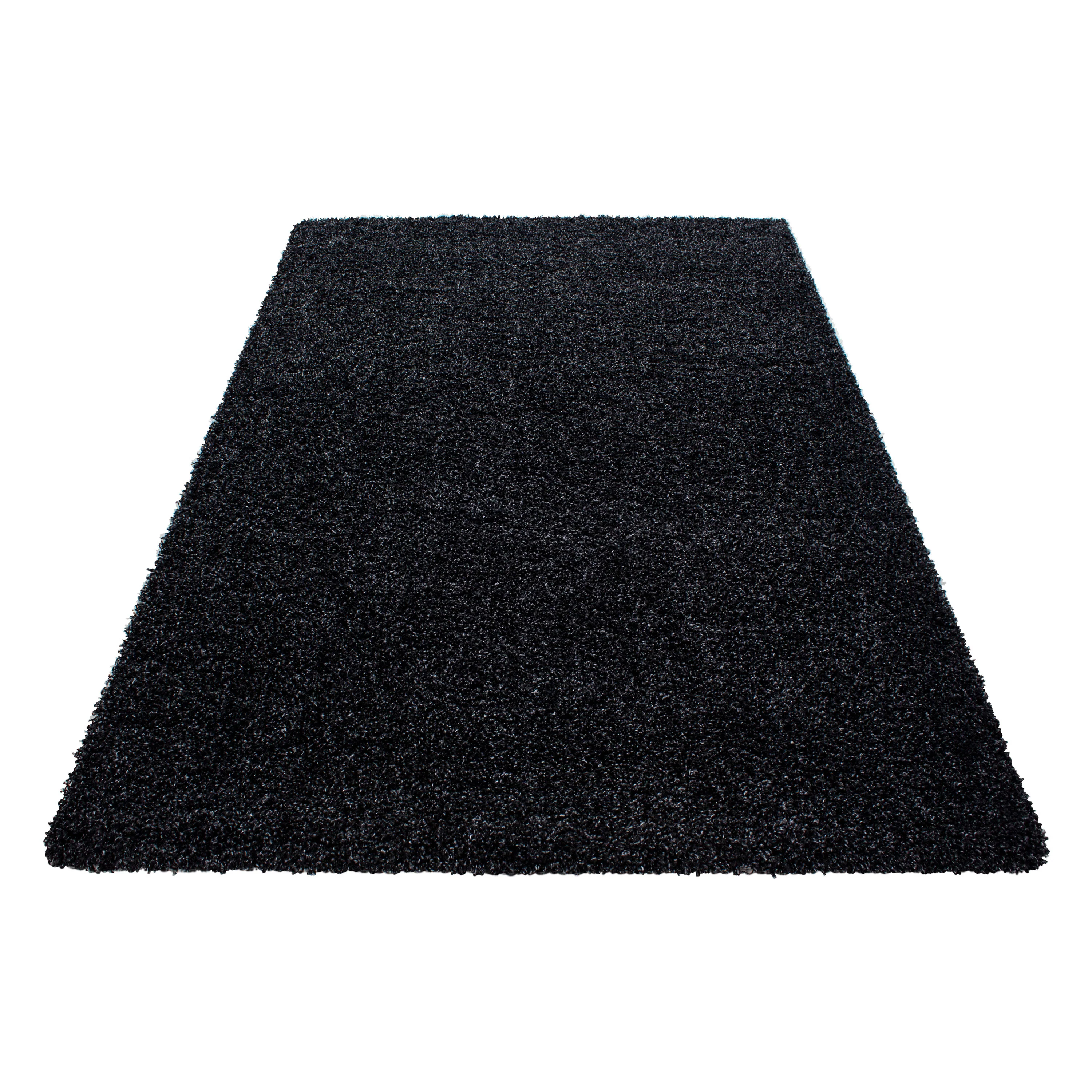 Unicolor Hochflor Teppich: Einfarbig Anthrazit - Image 3