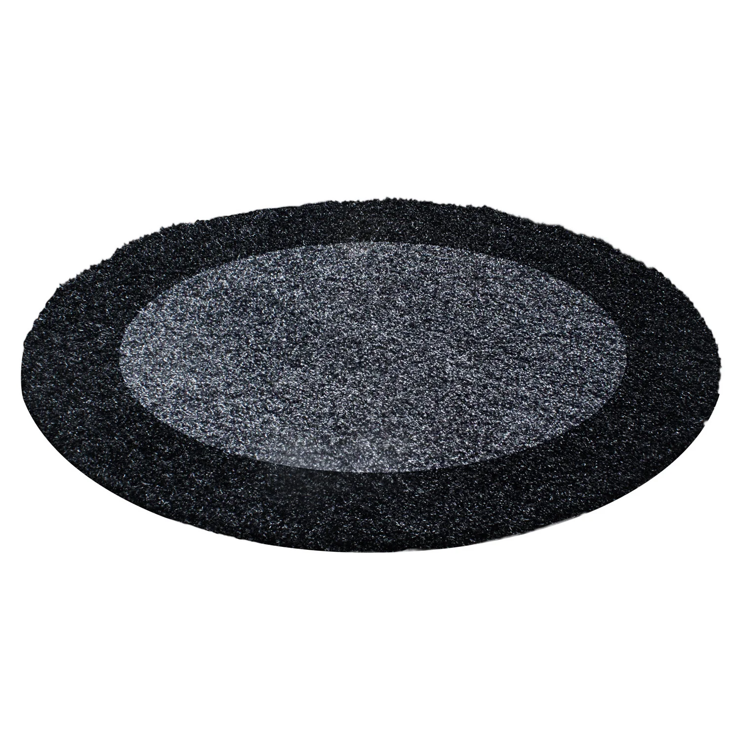 Hochflorteppiche, Bordüre Design, Farbe Anthrazit, Teppich für Wohnzimmer, Rücken aus Jute - Image 7