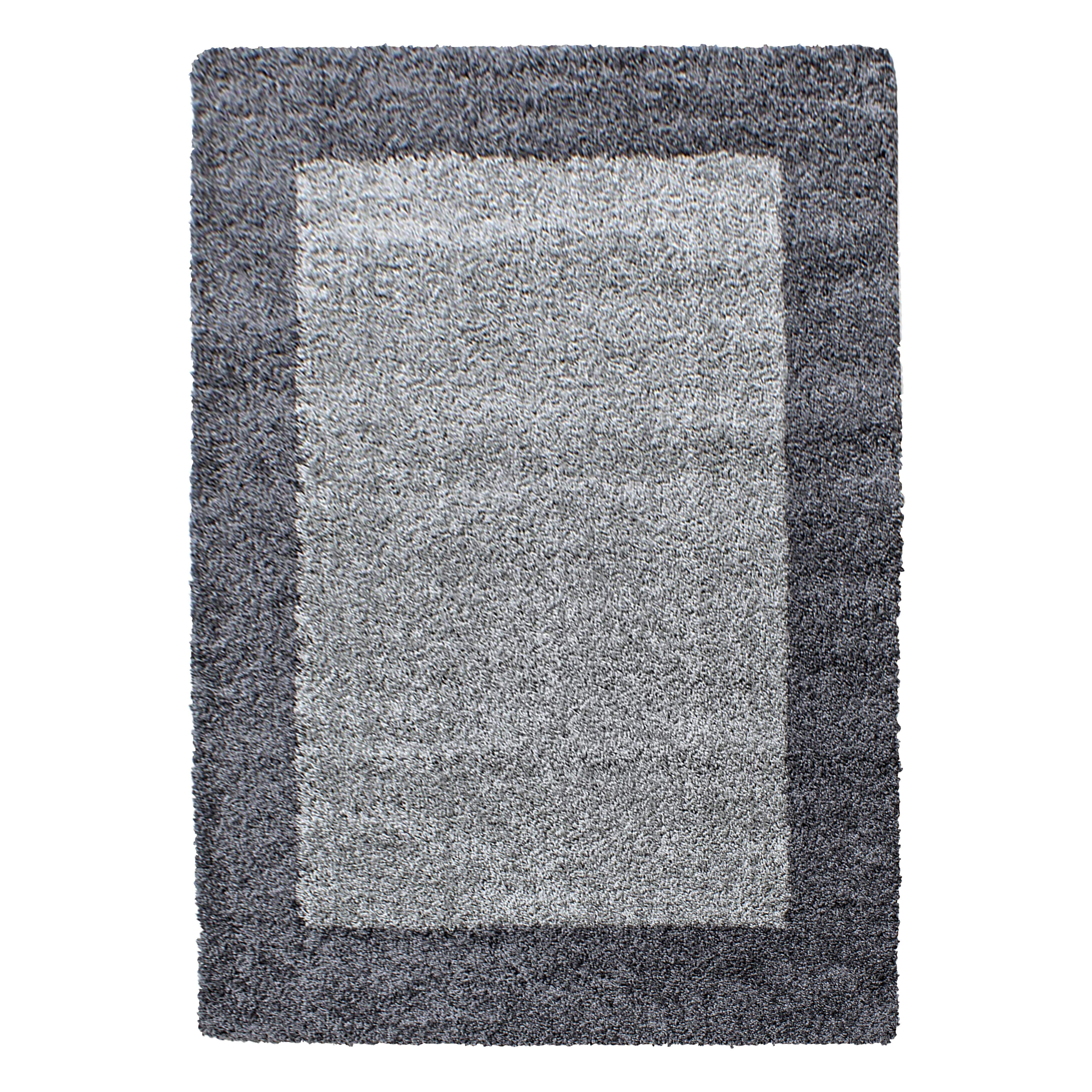 Hochflorteppiche, Bordüre Design, Farbe Grau, Teppich für Wohnzimmer, Rücken aus Jute - Image 2