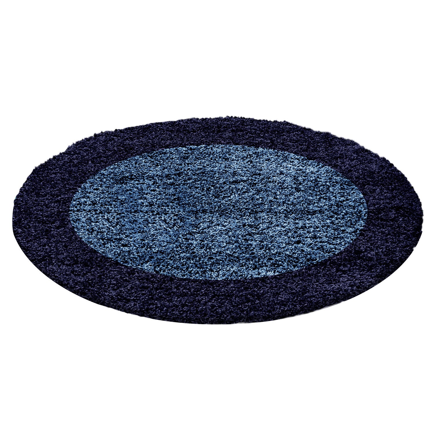 Hochflorteppiche, Bordüre Design, Farbe Marineblau, Teppich für Wohnzimmer, Rücken aus Jute - Image 7