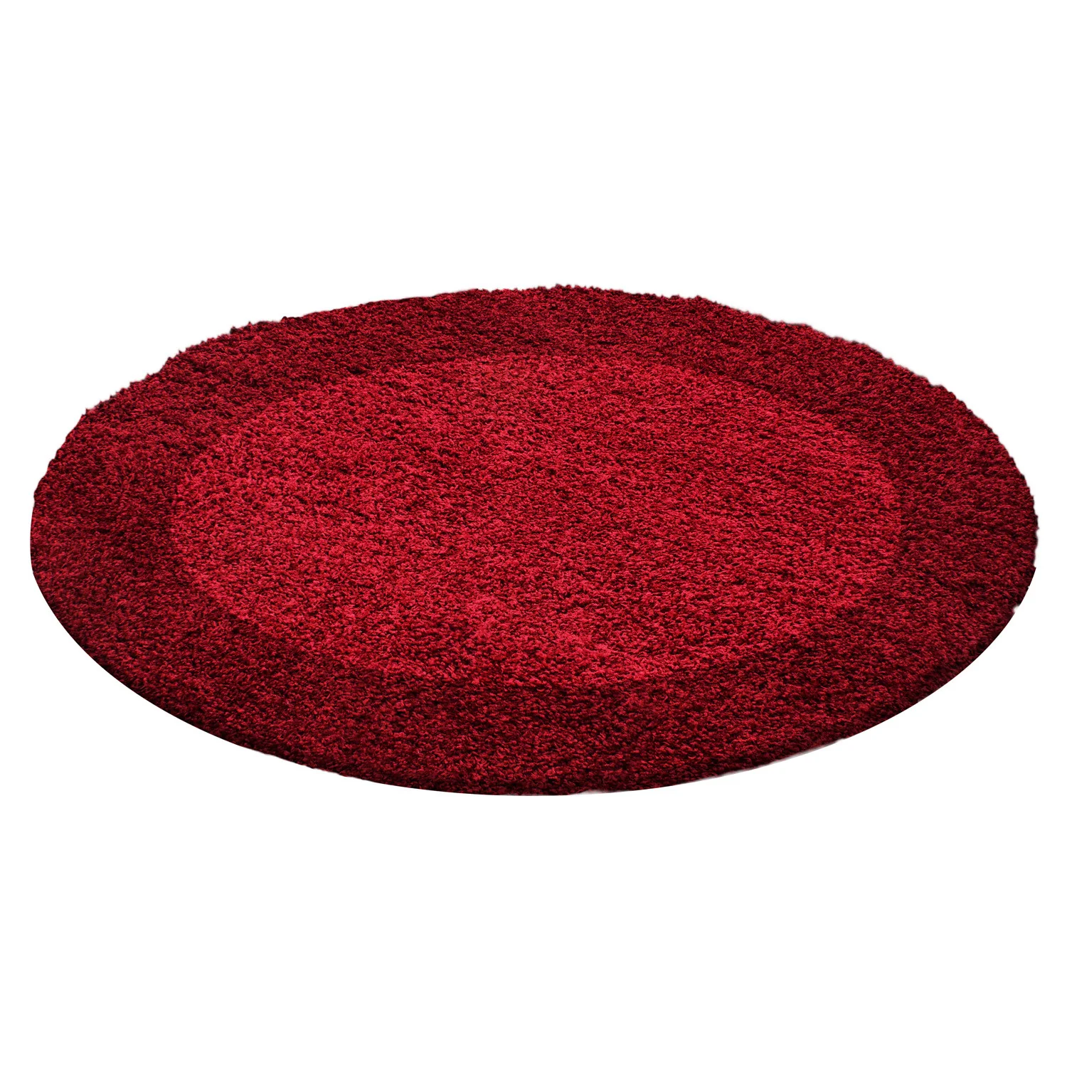 Hochflorteppiche, Bordüre Design, Farbe Rot, Teppich für Wohnzimmer, Rücken aus Jute - Image 7