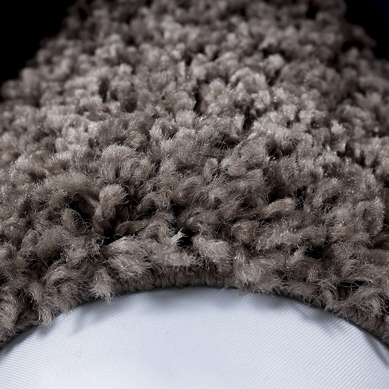 Hochflorteppiche, Bordüre Design, Farbe Taupe, Teppich für Wohnzimmer, Rücken aus Jute - Image 4