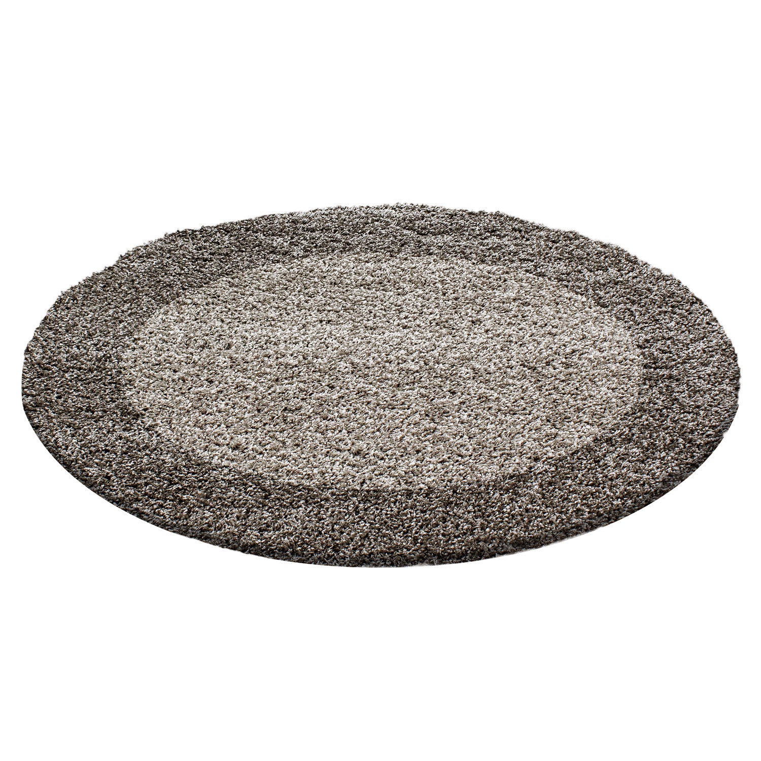Hochflorteppiche, Bordüre Design, Farbe Taupe, Teppich für Wohnzimmer, Rücken aus Jute - Image 6