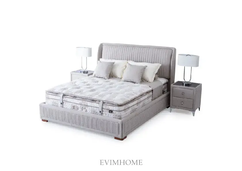 Luna Mokka Boxspringbett – Mikrofedern & Doppelkern-Technologie - Image 3