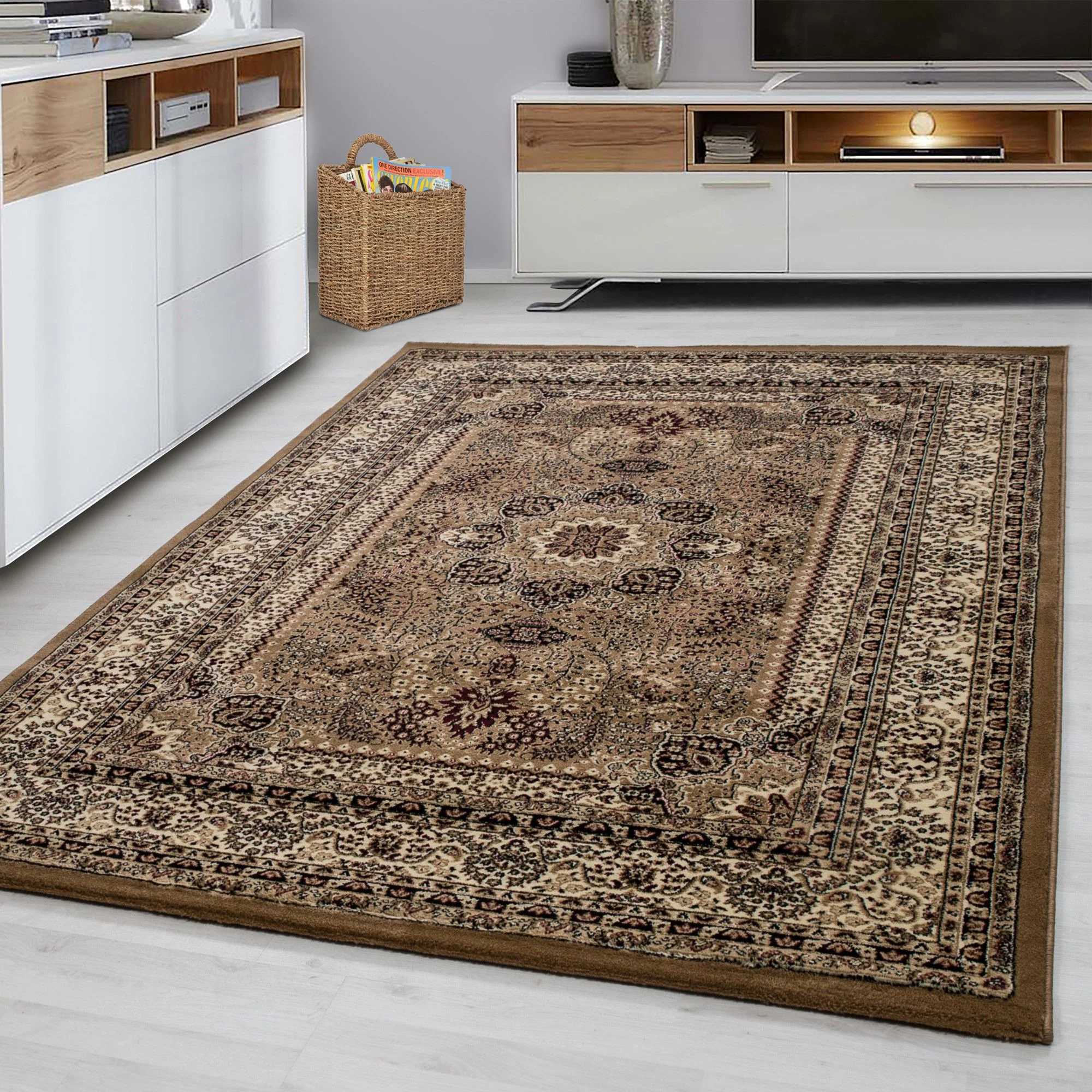 Klassischer Orientteppich – Elegantes Design in Beige