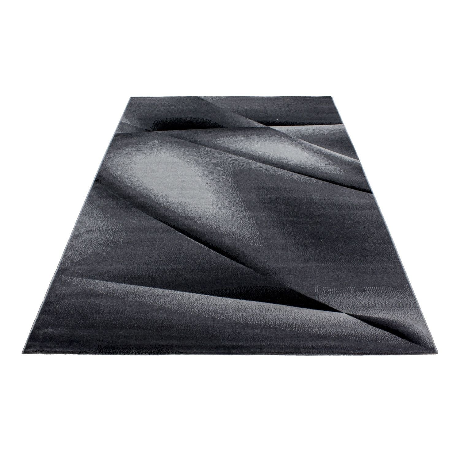 Kurzflorteppiche, Abstrakt Design, Farbe Schwarz, Teppich für Wohnzimmer, Rücken aus Jute - Image 3