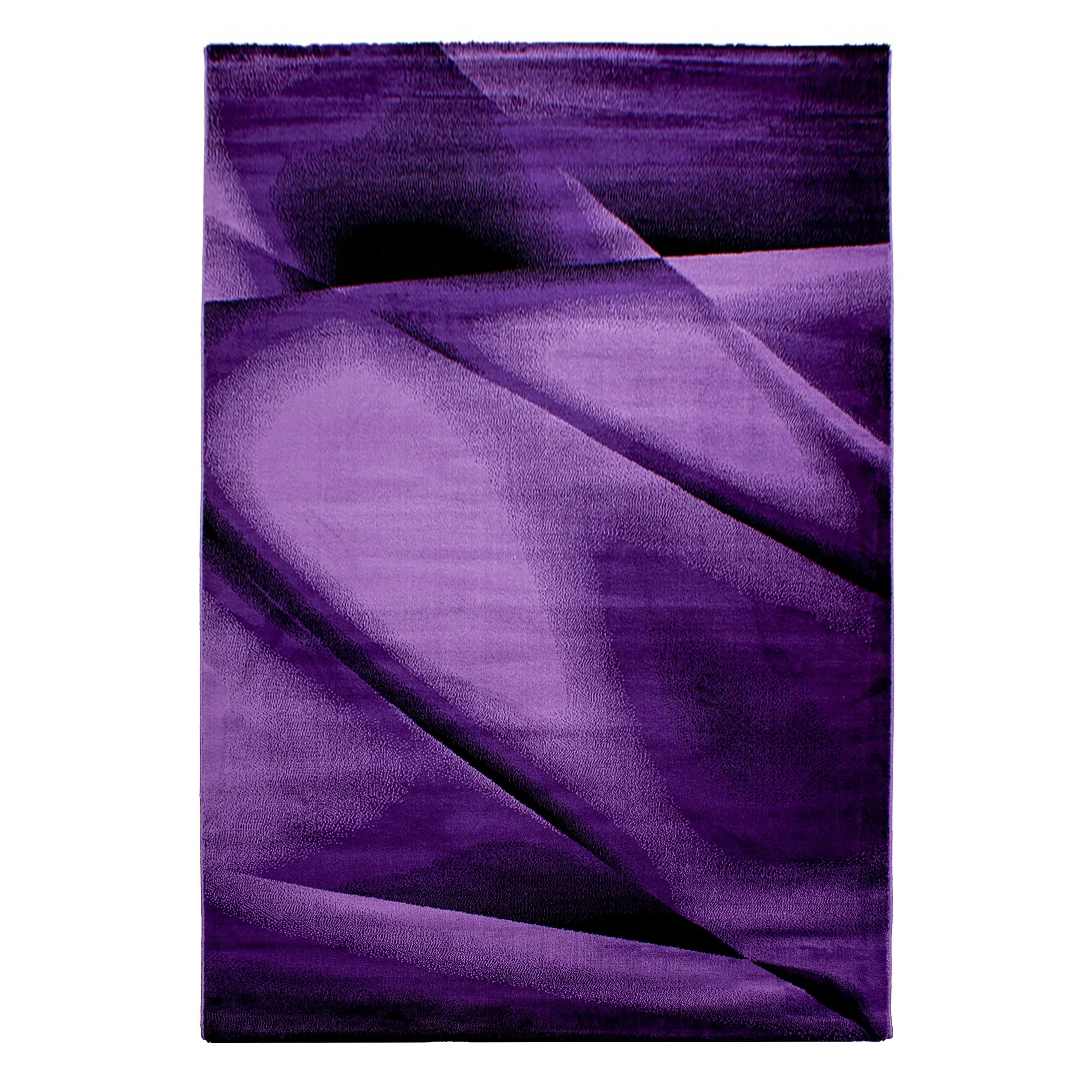 Kurzflorteppiche, Abstrakt Design, Farbe Violett, Teppich für Wohnzimmer, Rücken aus Jute - Image 2