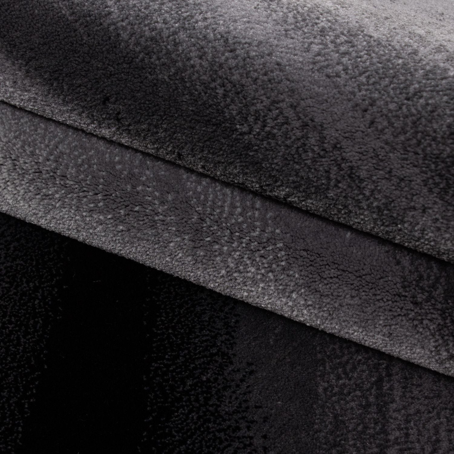 Kurzflor Teppich: Sanftes Wellenmuster in Schwarz - Image 6