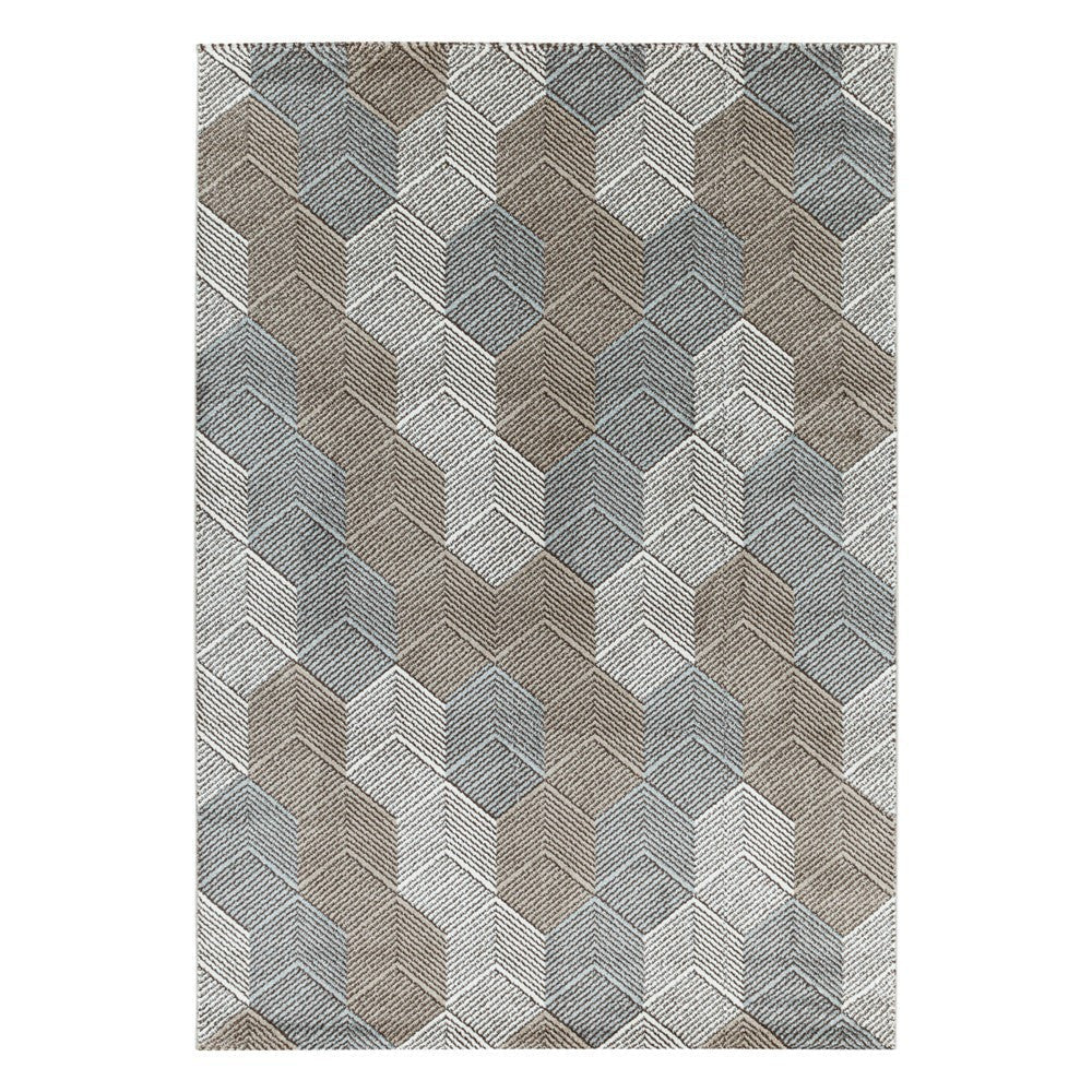 Modern Kurzflor Designer Teppich Geometrisches Cubes gemischte Farben - Image 2