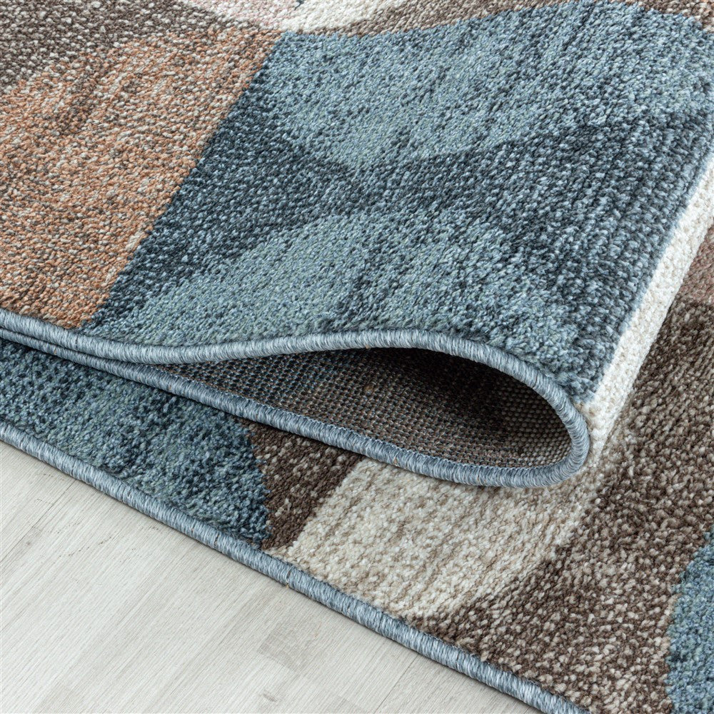 Modern Kurzflor Designer Teppich Geometrisches design Braun Beige - Image 5