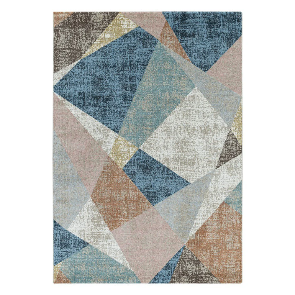 Modern Kurzflor Designer Teppich Geometrisches Dreieck design gemischte Farben - Image 2