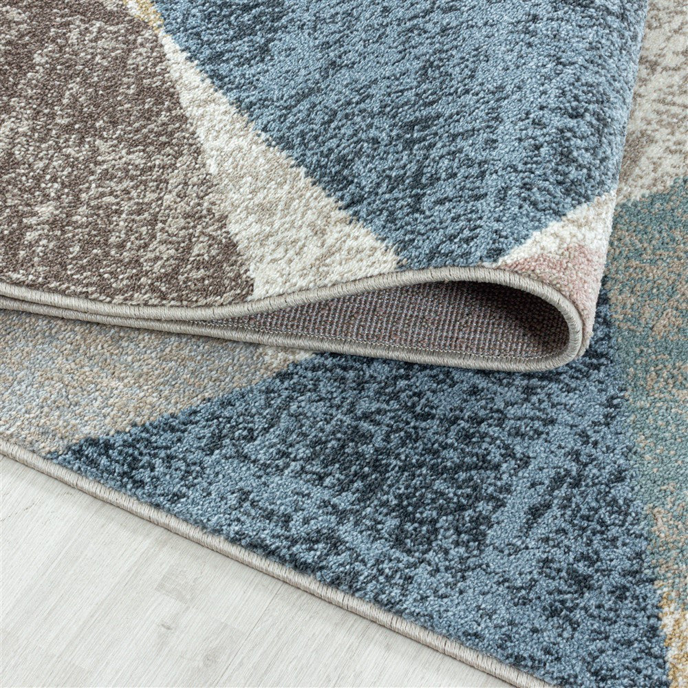 Modern Kurzflor Designer Teppich Geometrisches Dreieck design gemischte Farben - Image 4