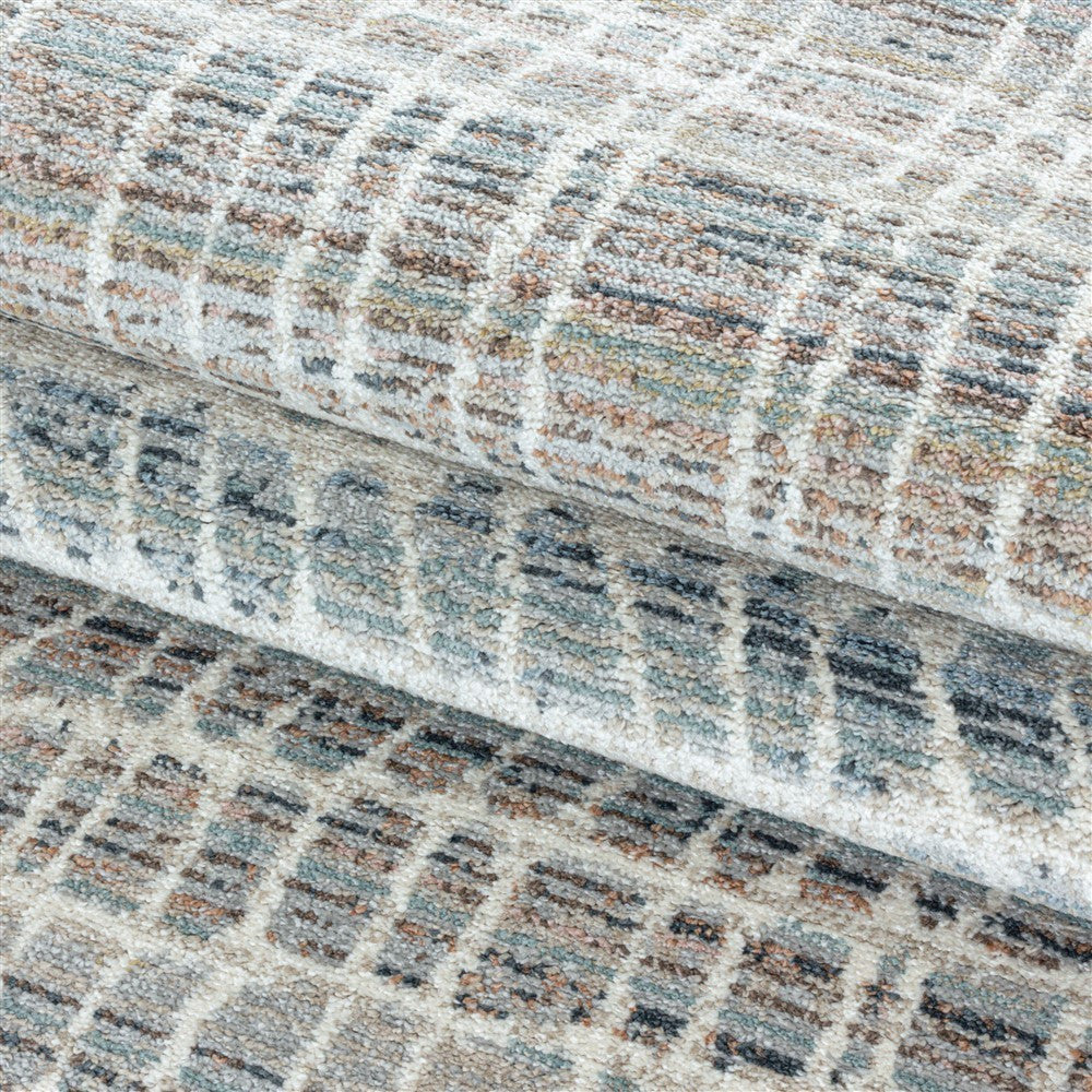 Modern Kurzflor Designer Teppich Linien design Braun Beige - Image 6